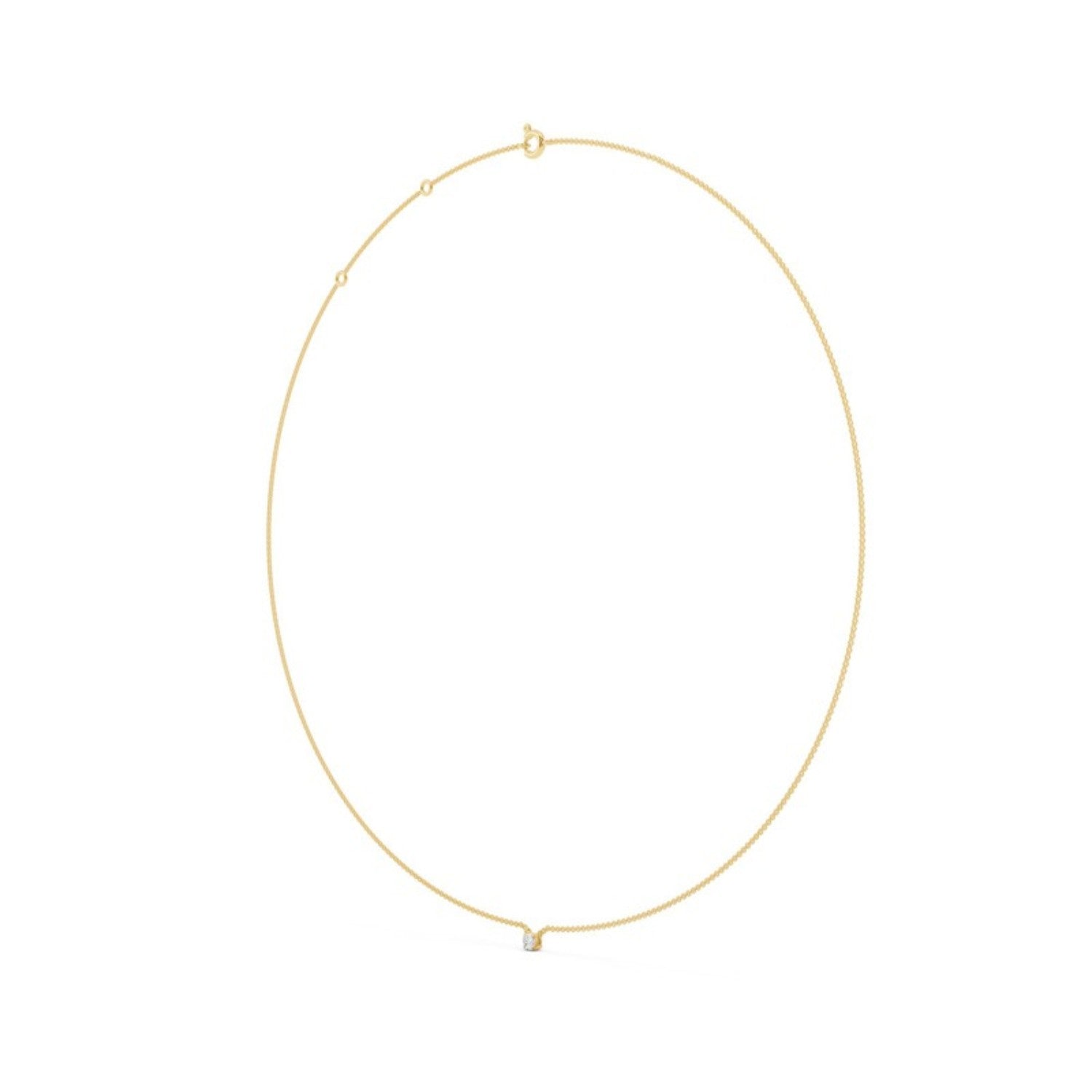 Floating Diamond Necklace, detail view 2