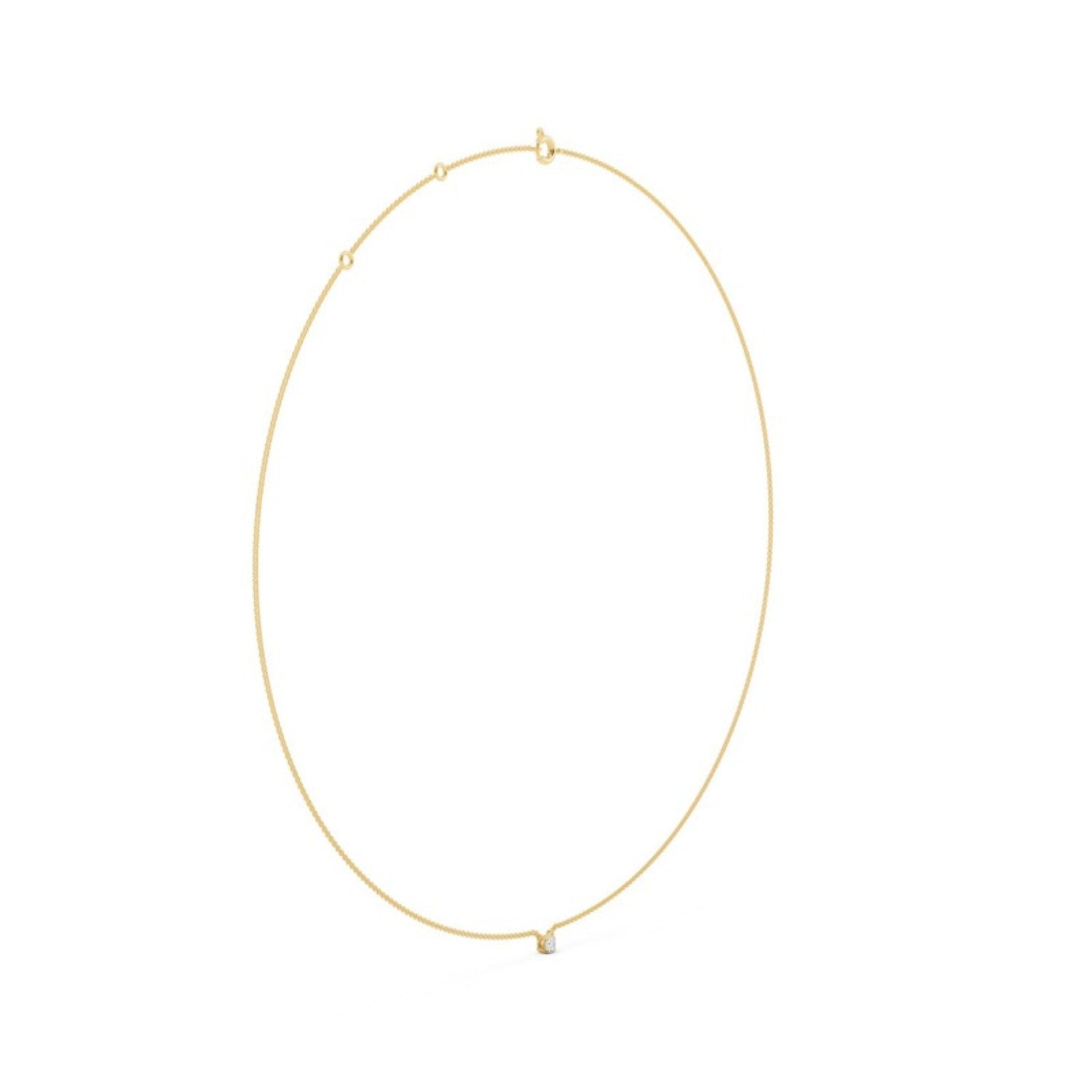 Floating Diamond Necklace, detail view 3