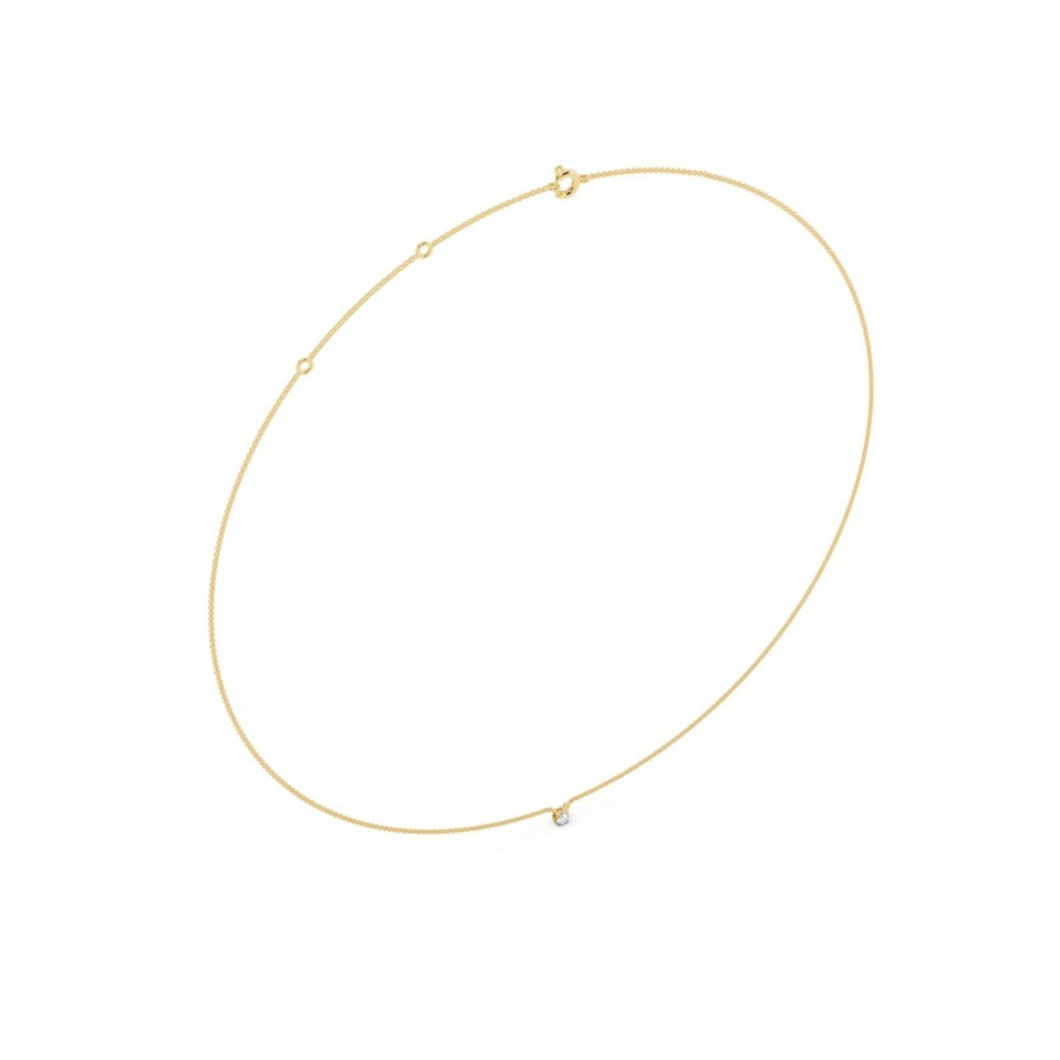 Floating Diamond Necklace, detail view 4
