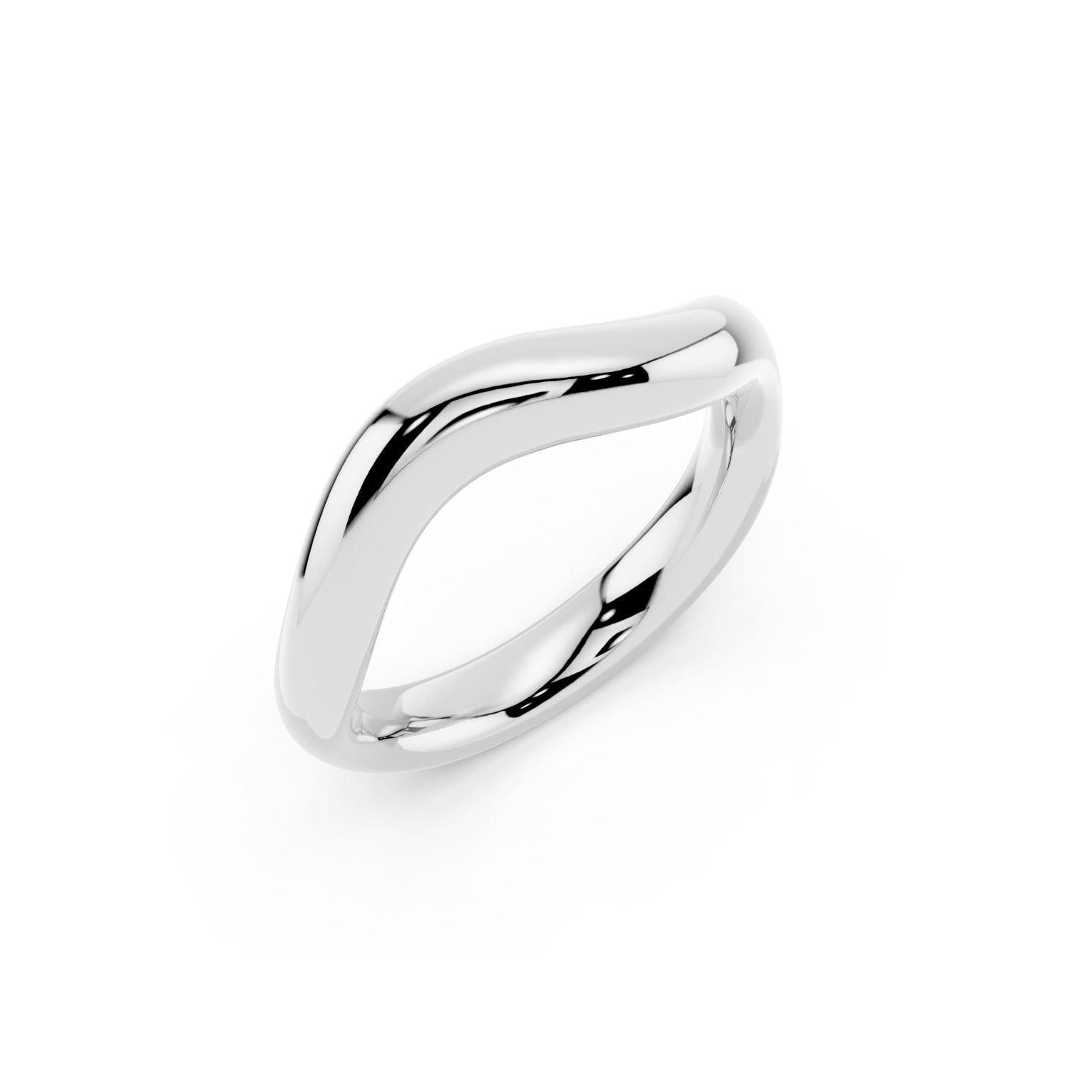 Gold Sculptural Wave Band