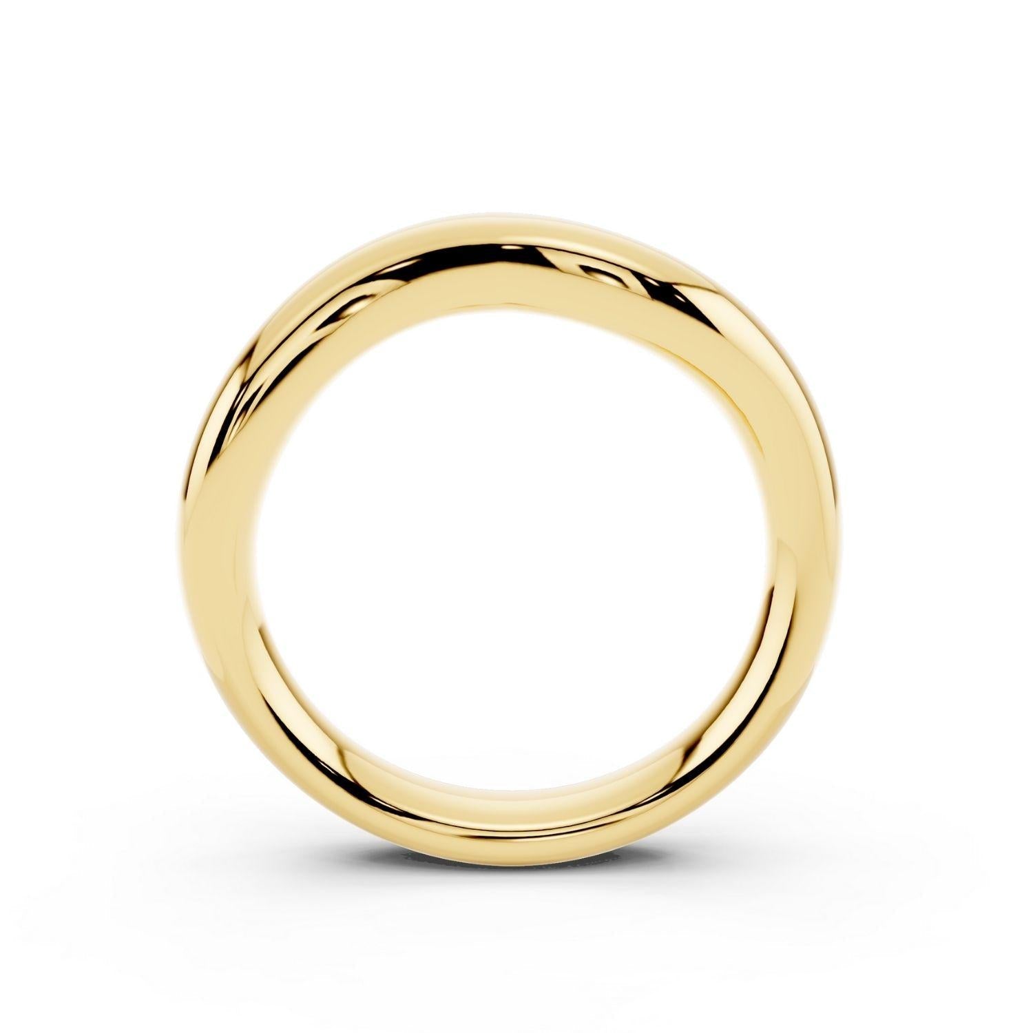 Gold Sculptural Wave Band