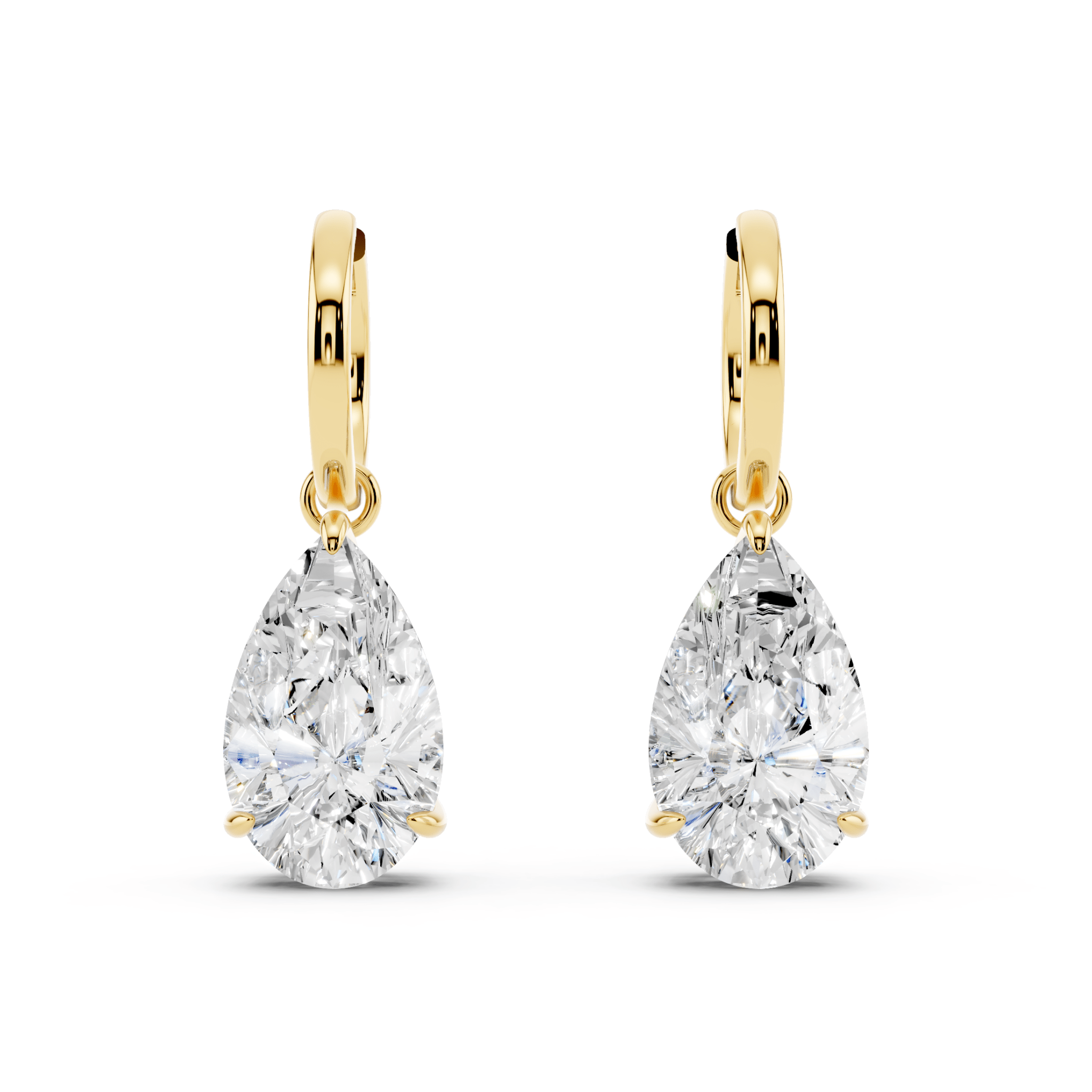 Golden Glam Tear Drop Earrings