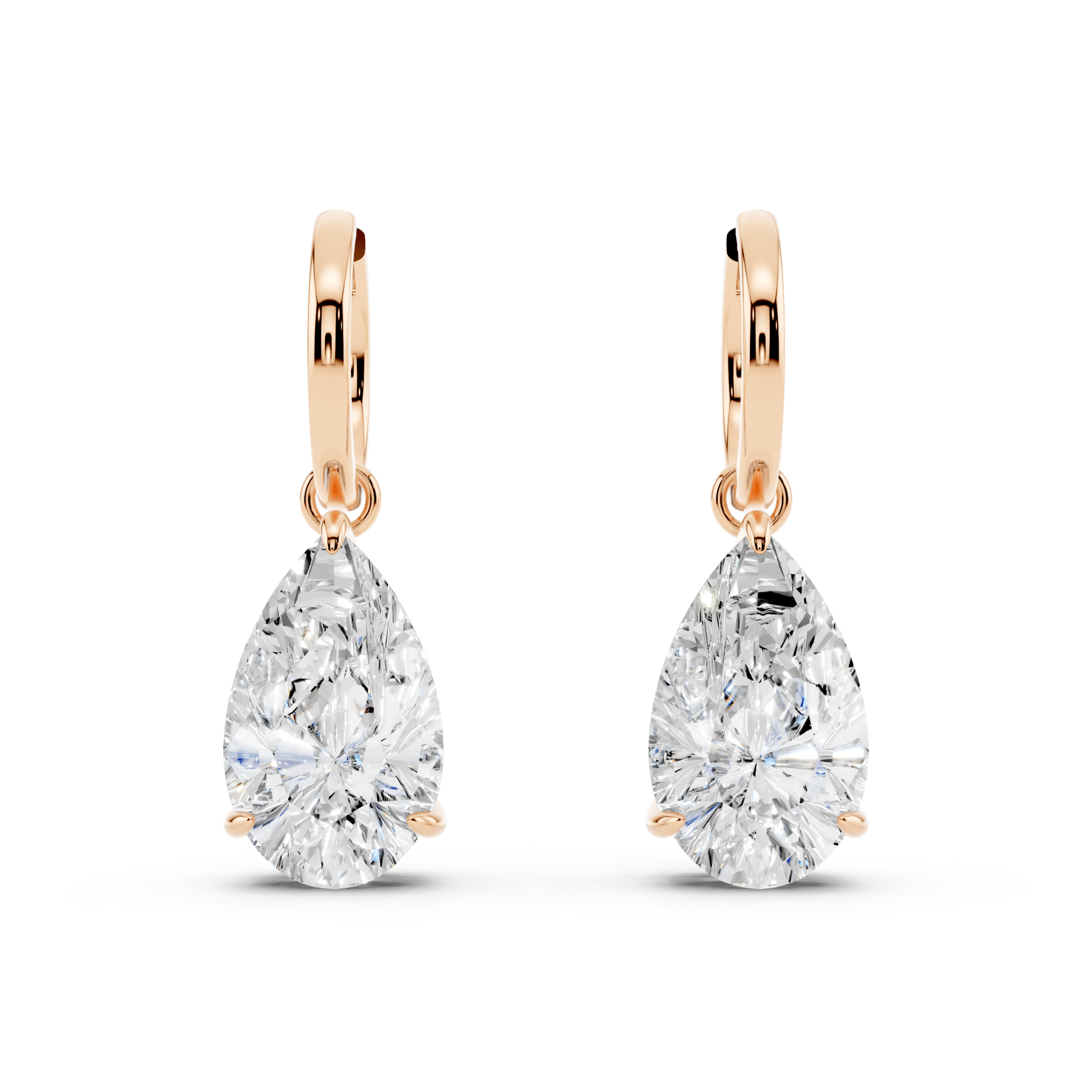 Golden Glam Tear Drop Earrings