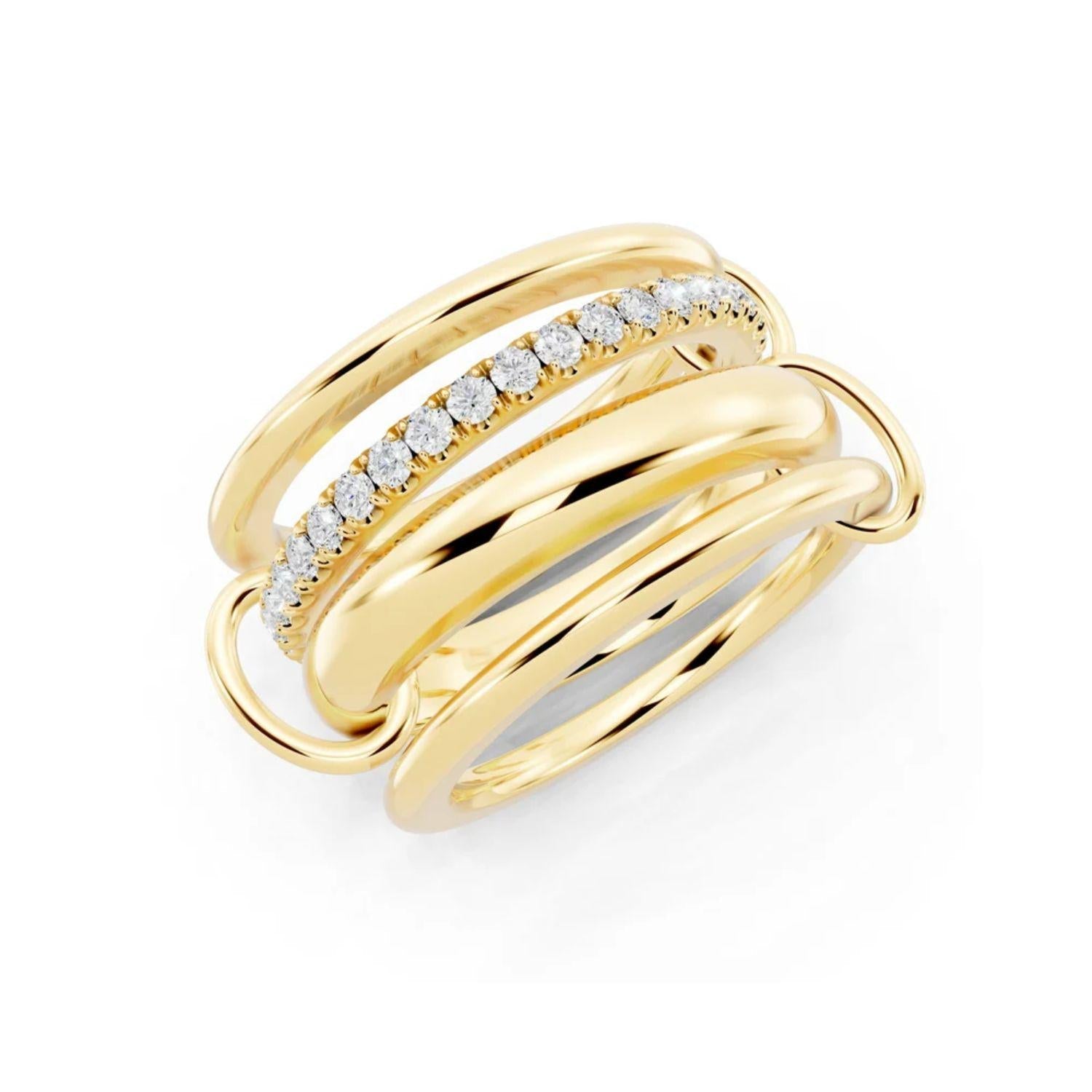 Golden Stacks Ring