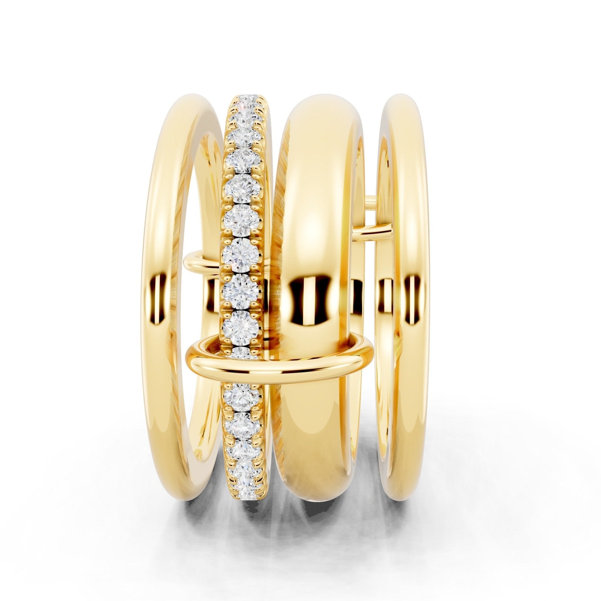 Golden Stacks Ring