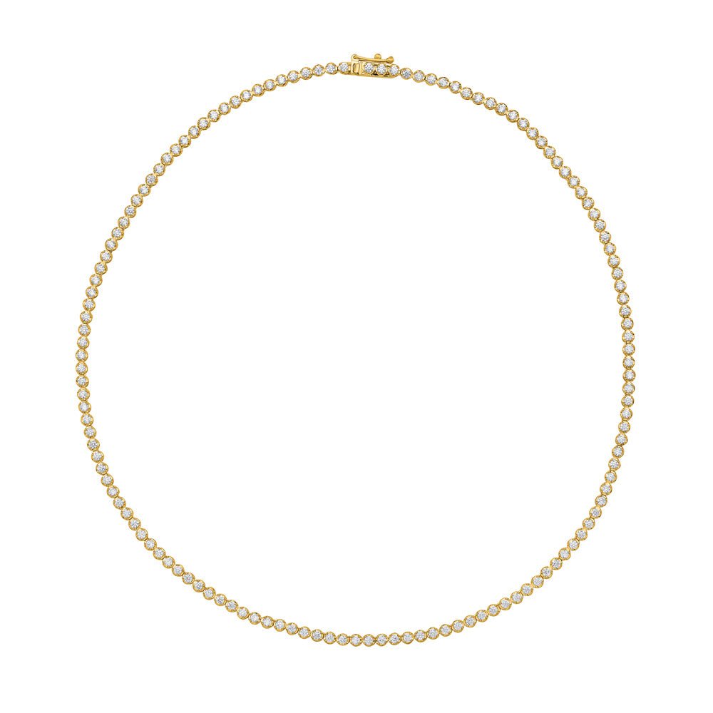Golden Whisper Tennis Necklace