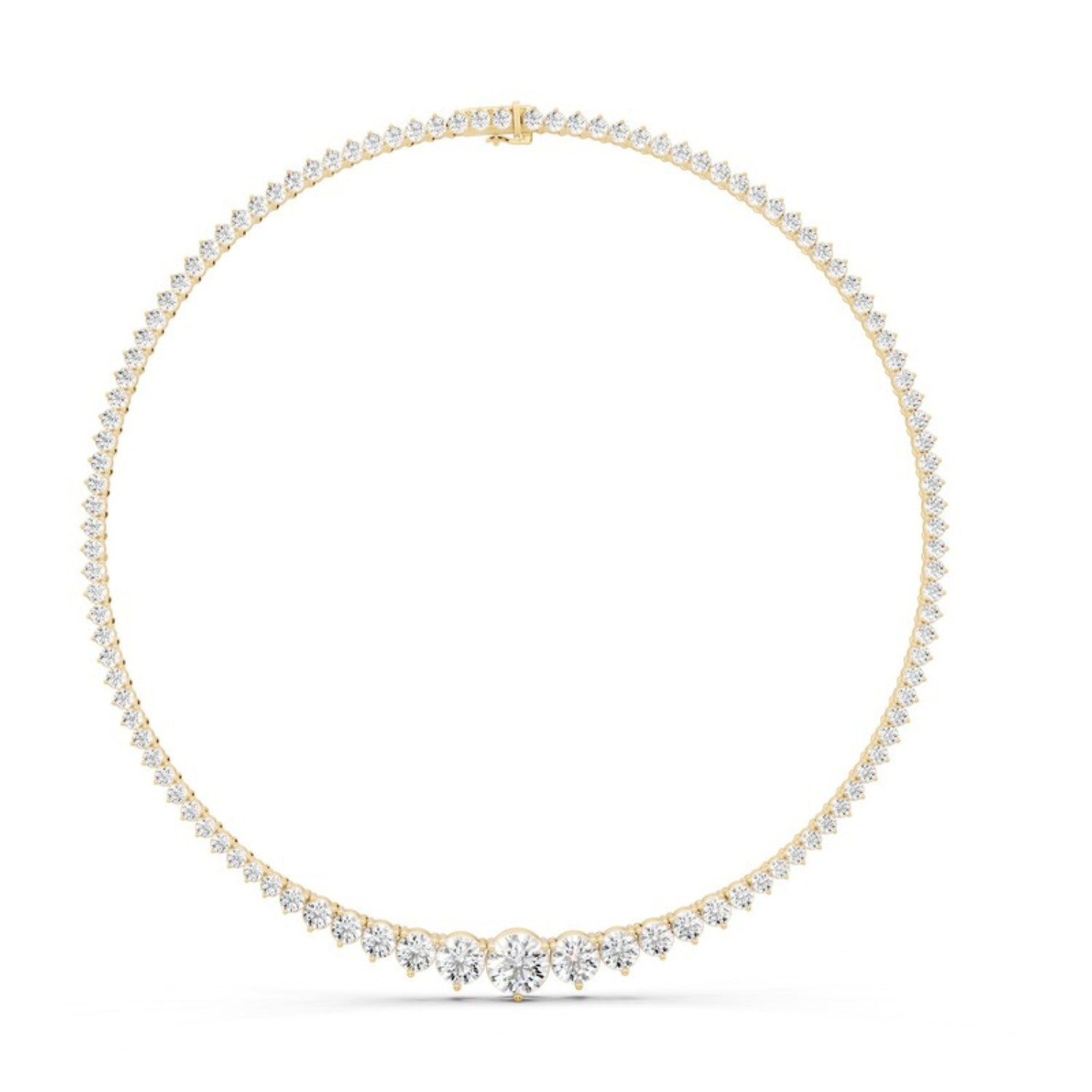 Graduated Diamond Riviera Necklace, detail view 2