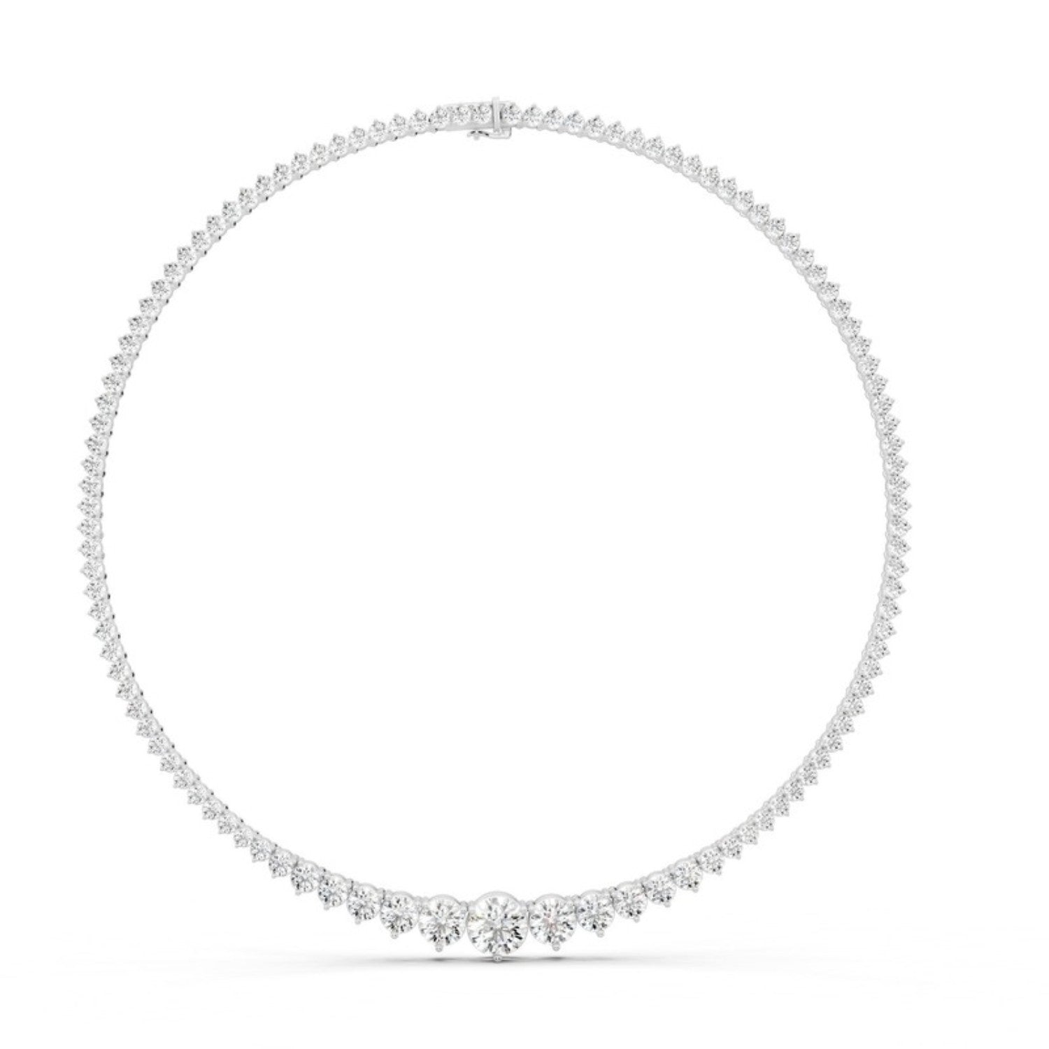 Graduated Diamond Riviera Necklace, detail view 3