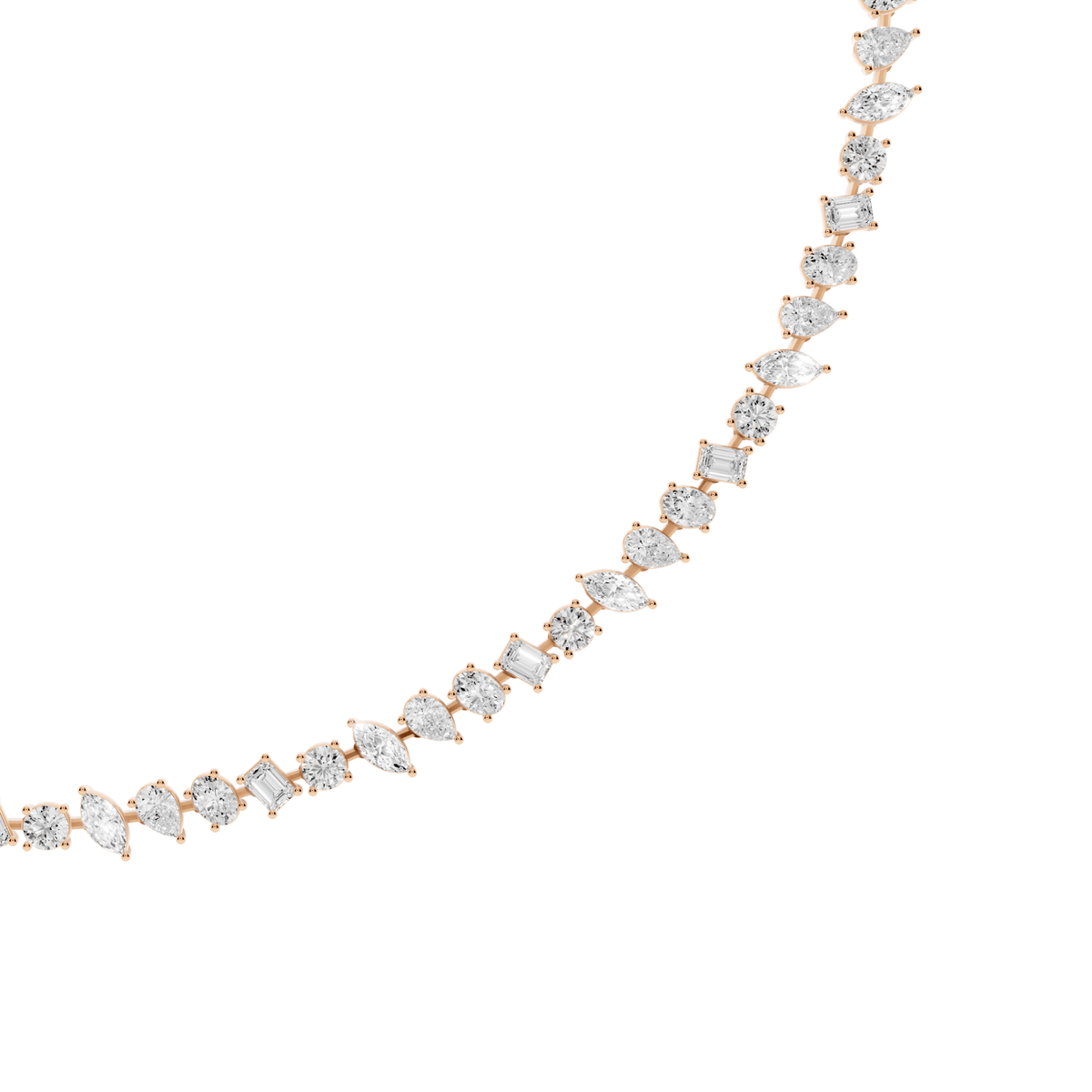 Mixed-Shape Lab-Grown Diamond Collar Necklace