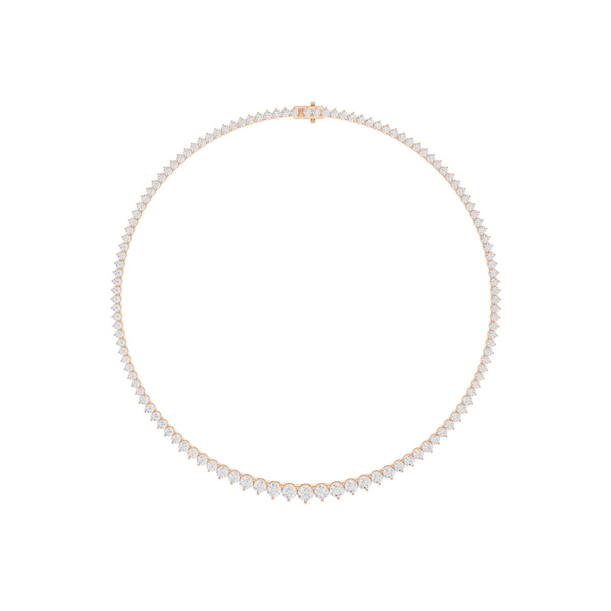 Graduated Lab-Grown Diamond Tennis Necklace