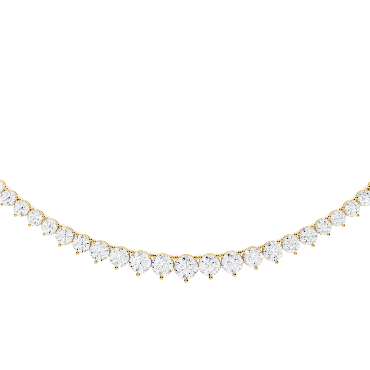 Graduated Lab-Grown Diamond Tennis Necklace