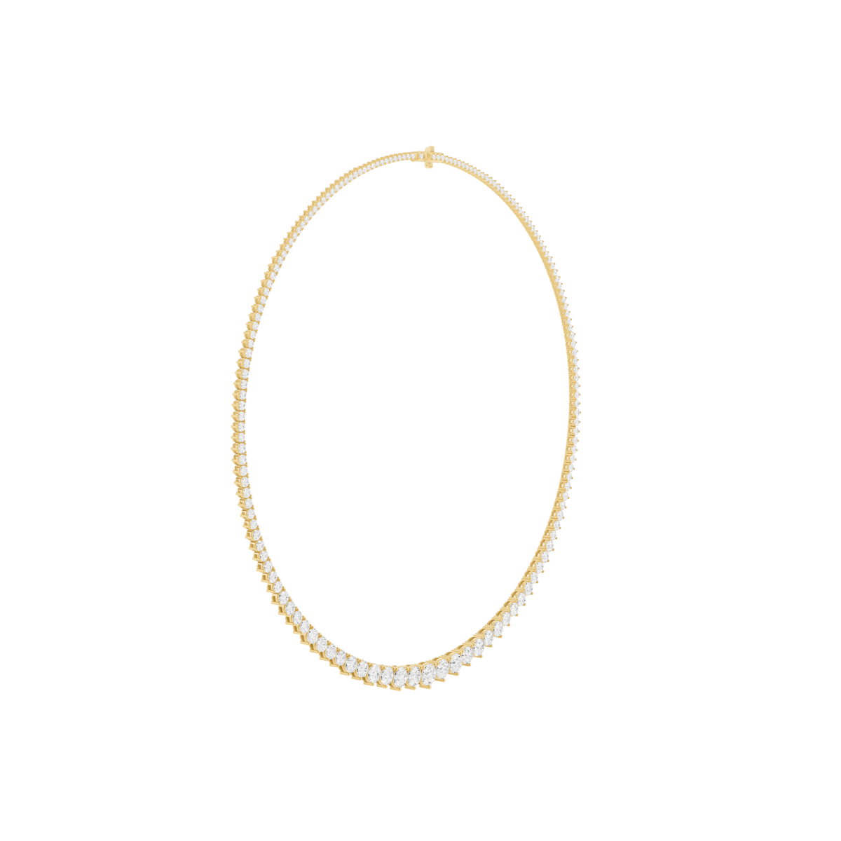 Graduated Lab-Grown Diamond Tennis Necklace