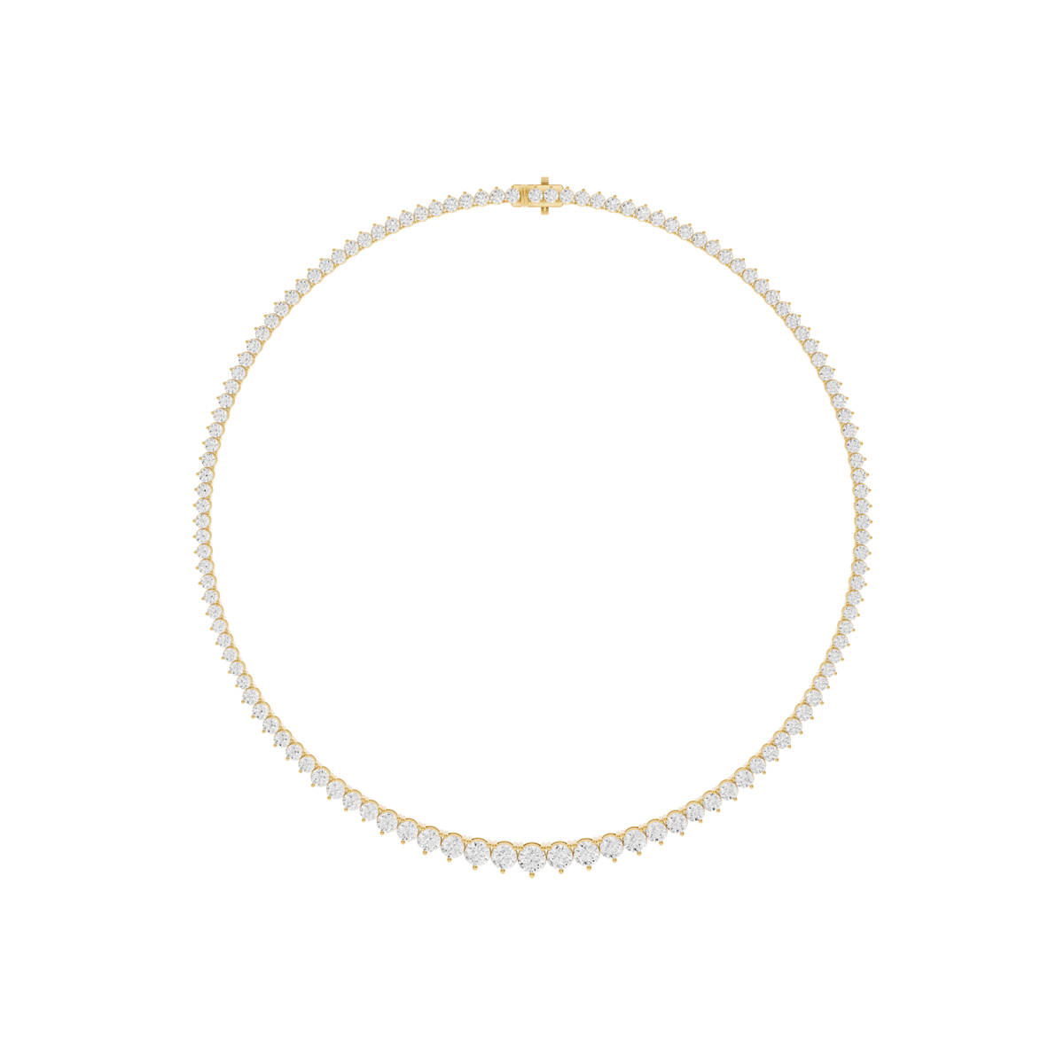 Graduated Lab-Grown Diamond Tennis Necklace
