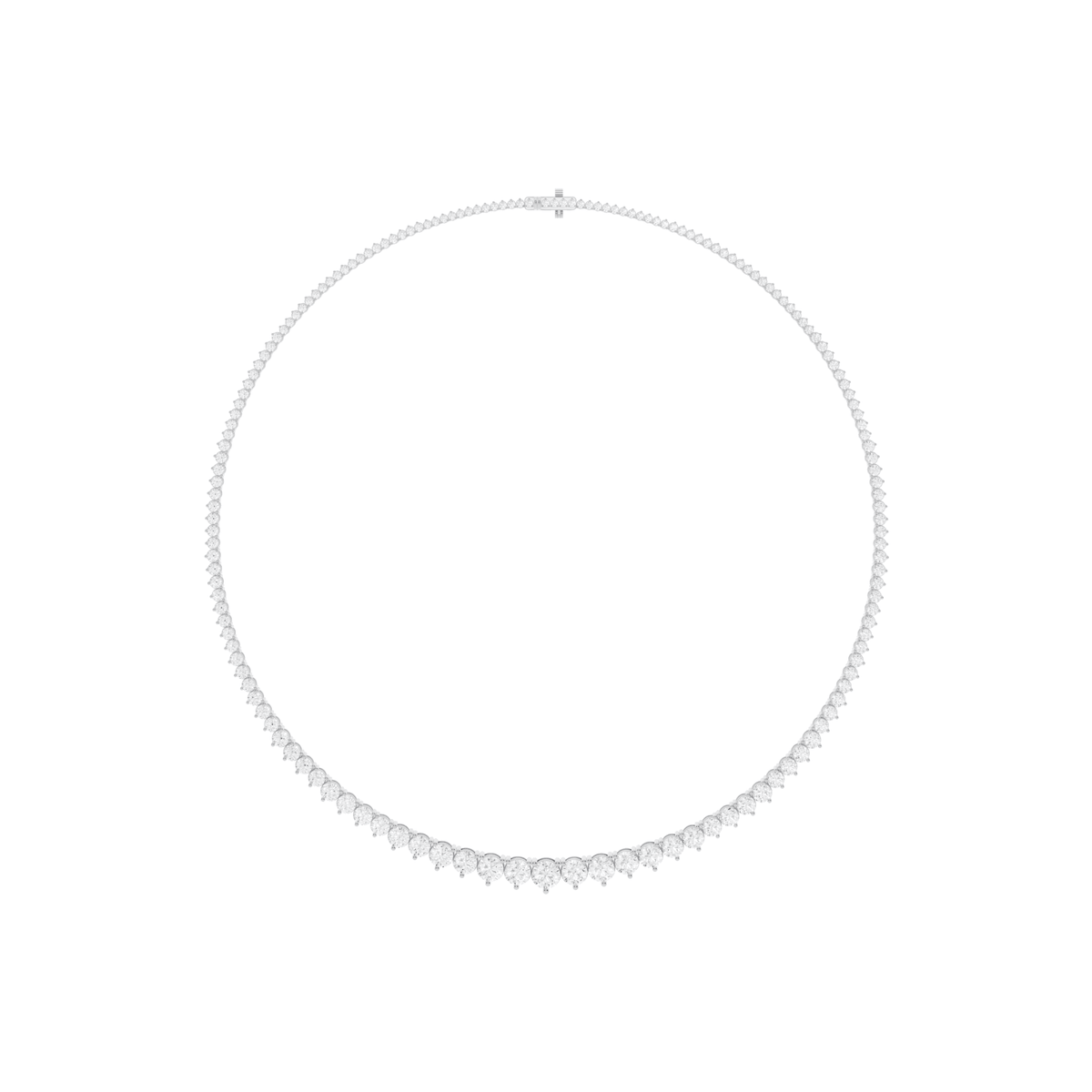 Graduated Lab-Grown Diamond Tennis Necklace