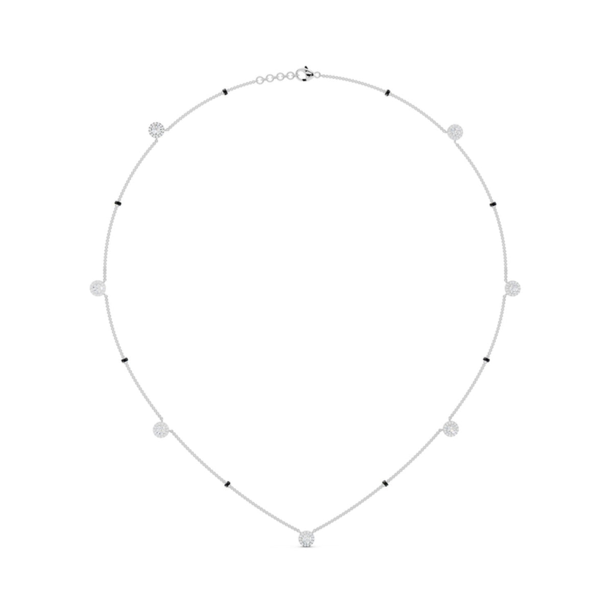 Halo Station Diamond Mangalsutra