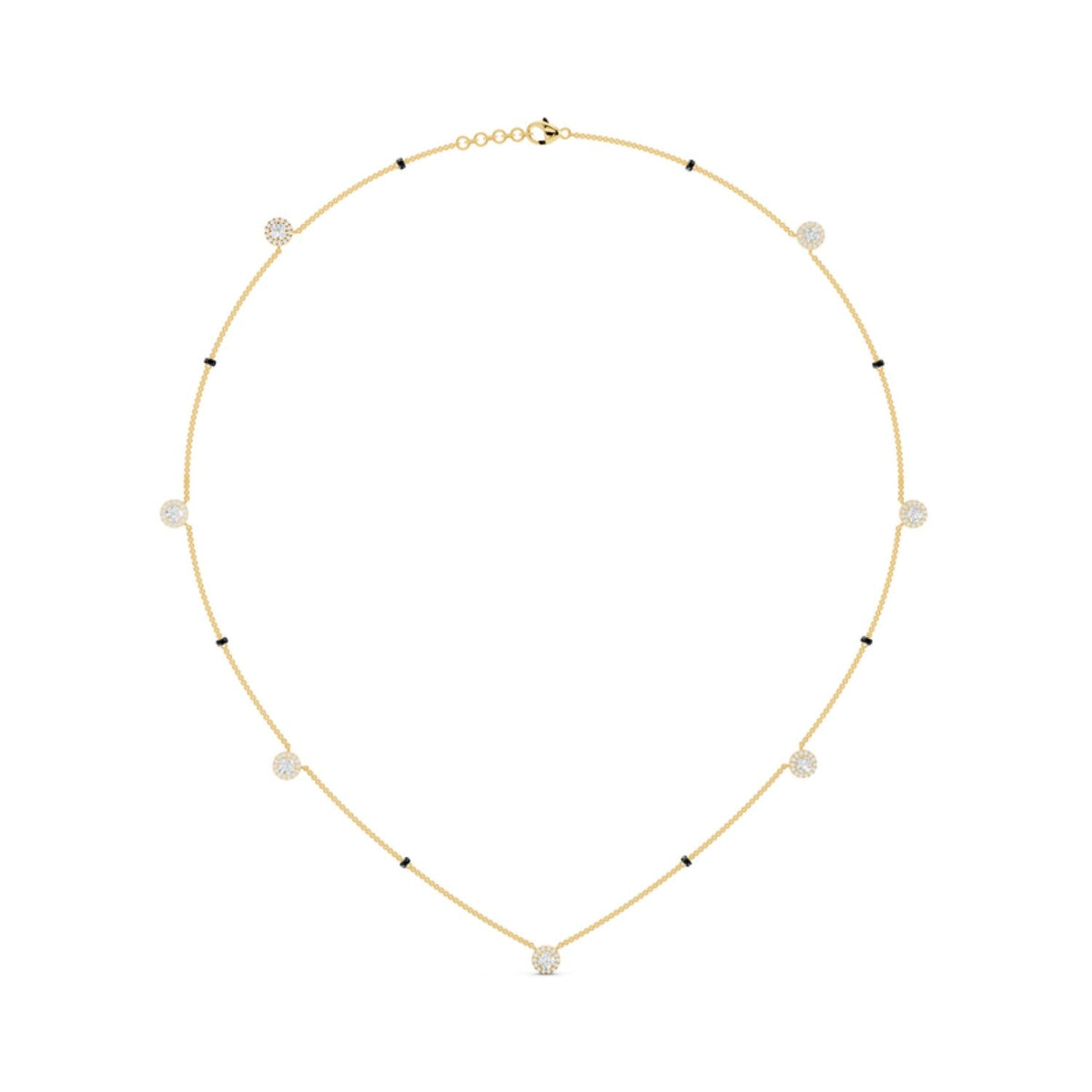 Halo Station Diamond Mangalsutra