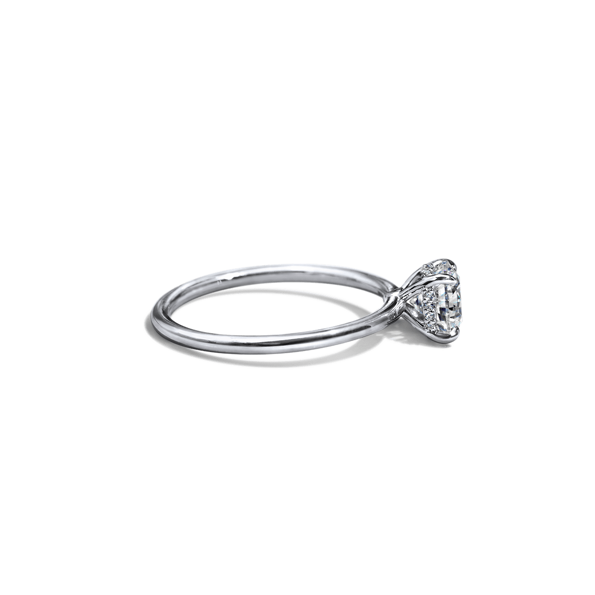 Hidden Halo Engagement Ring