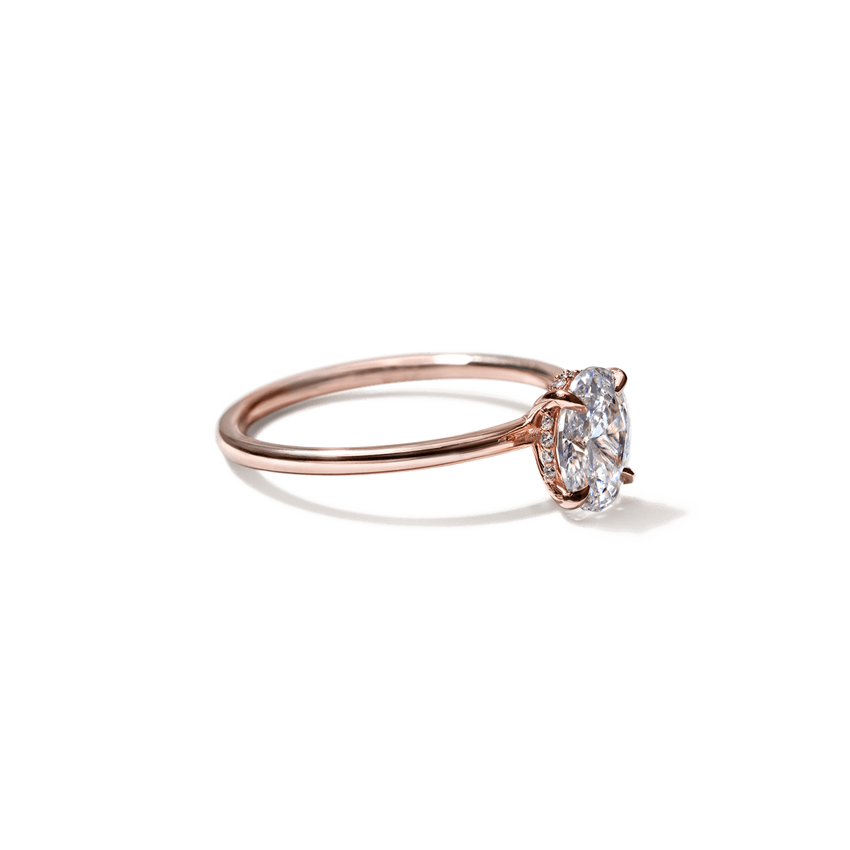Hidden Halo Engagement Ring
