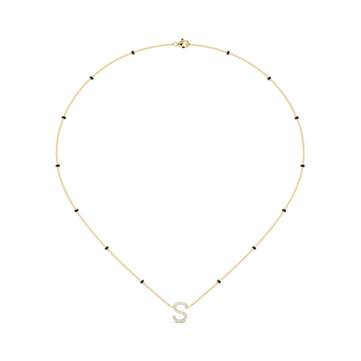 Initial Diamond Mangalsutra