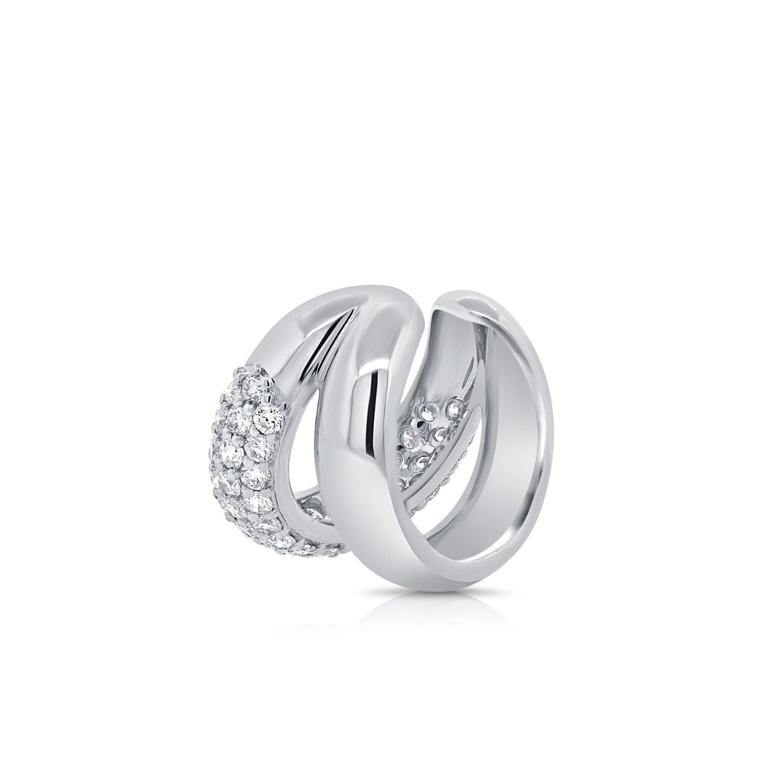 Interlocking Pavé Diamond Earrings
