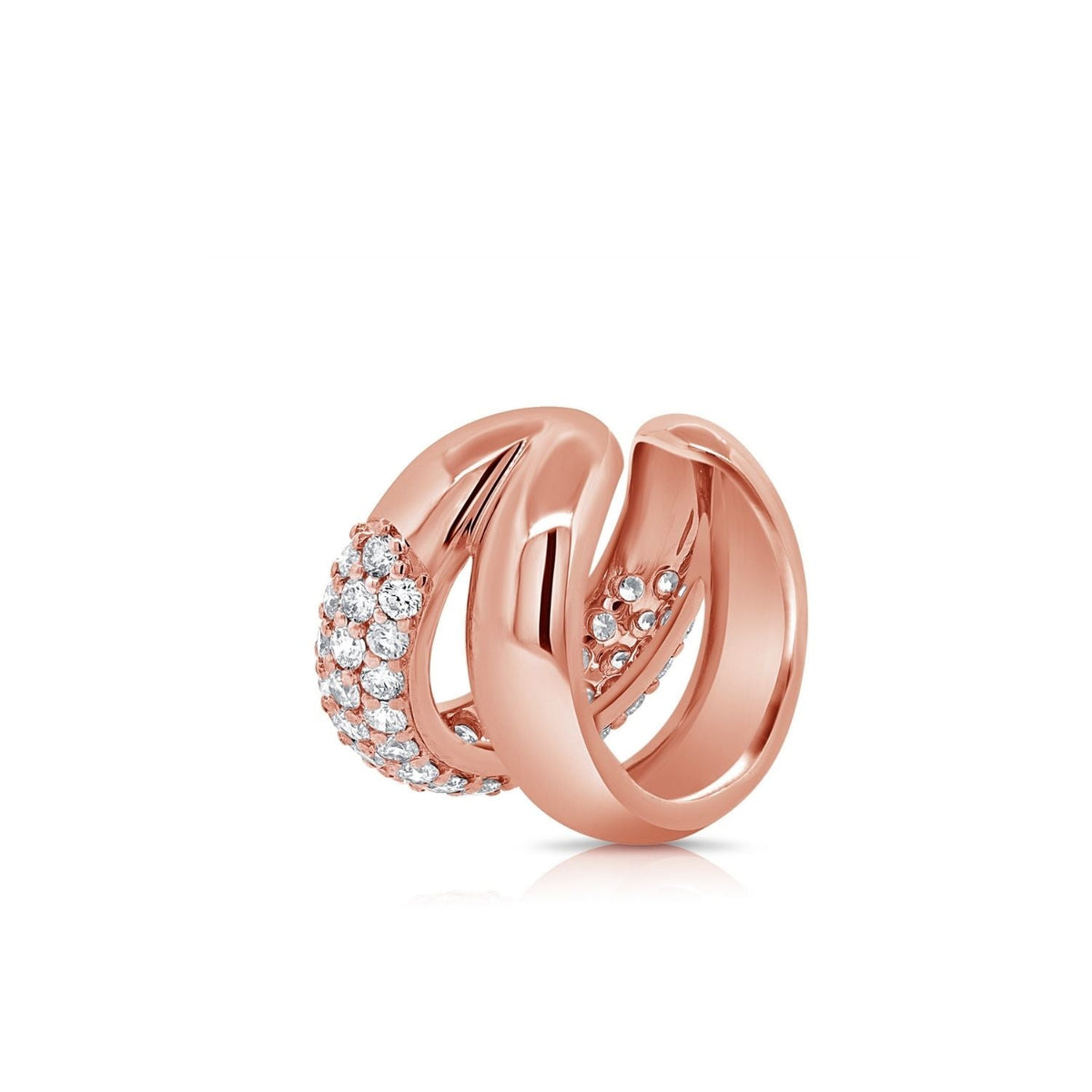 Interlocking Pavé Diamond Earrings