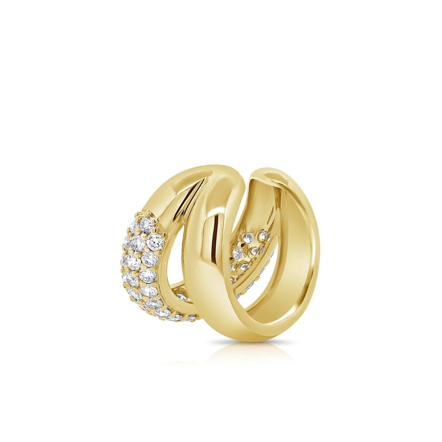 Interlocking Pavé Diamond Earrings