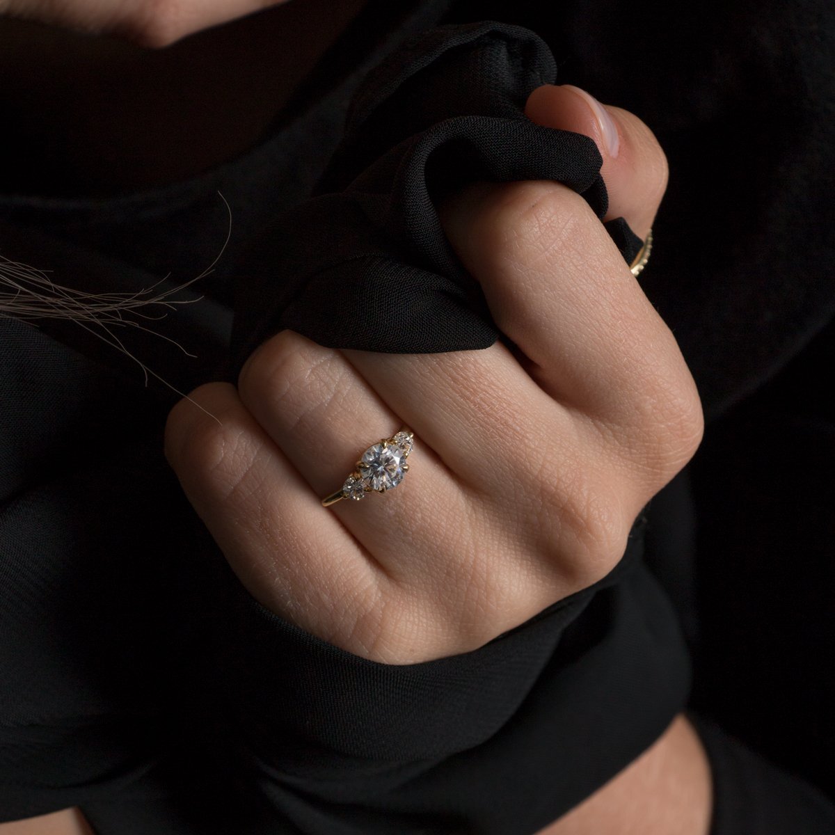 Lab - Grown 3 - Stone Diamond Engagement Ring