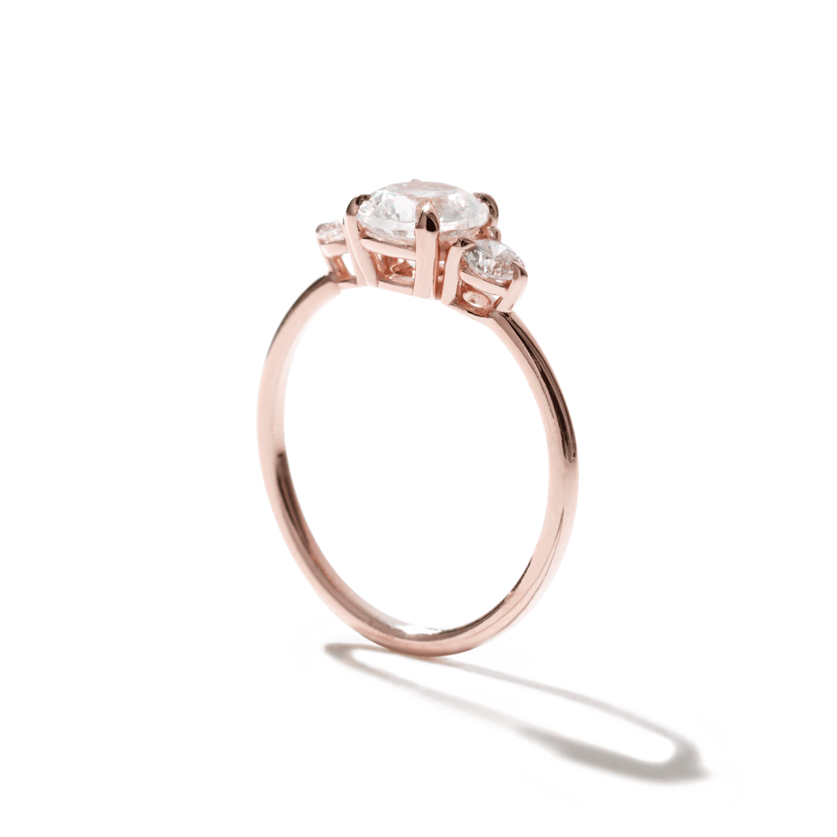 Lab - Grown 3 - Stone Diamond Engagement Ring