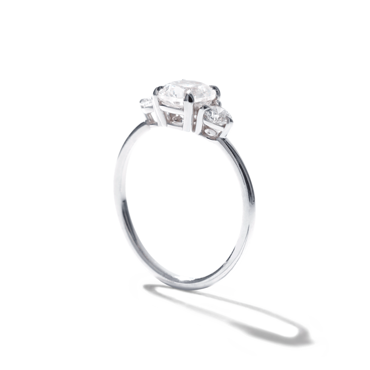 Lab - Grown 3 - Stone Diamond Engagement Ring