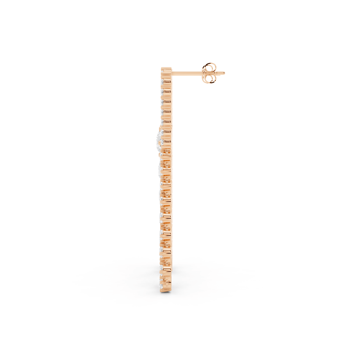 Long Lab-Grown Diamond Loop Drop Earrings