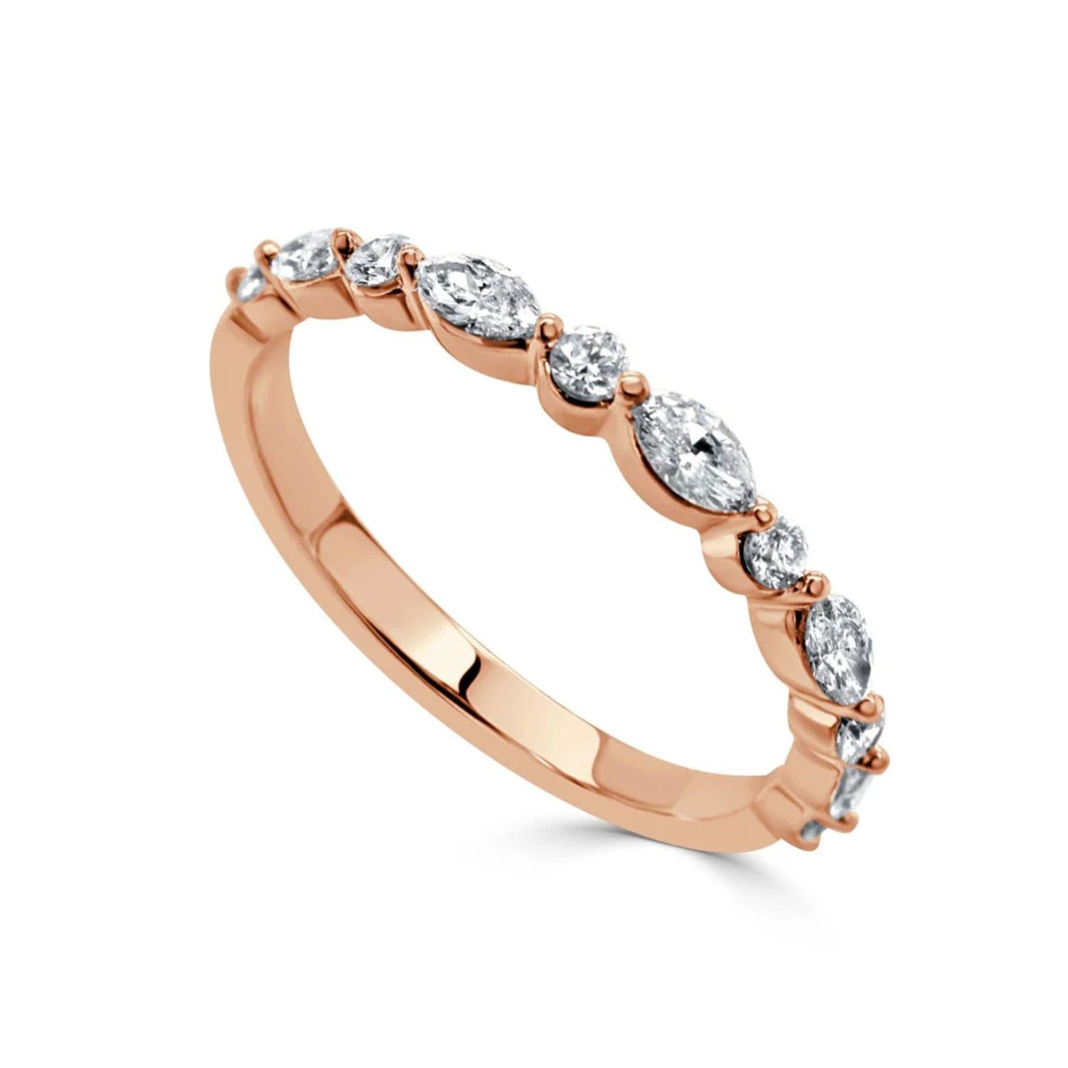 Marquise Diamond Stackable Ring