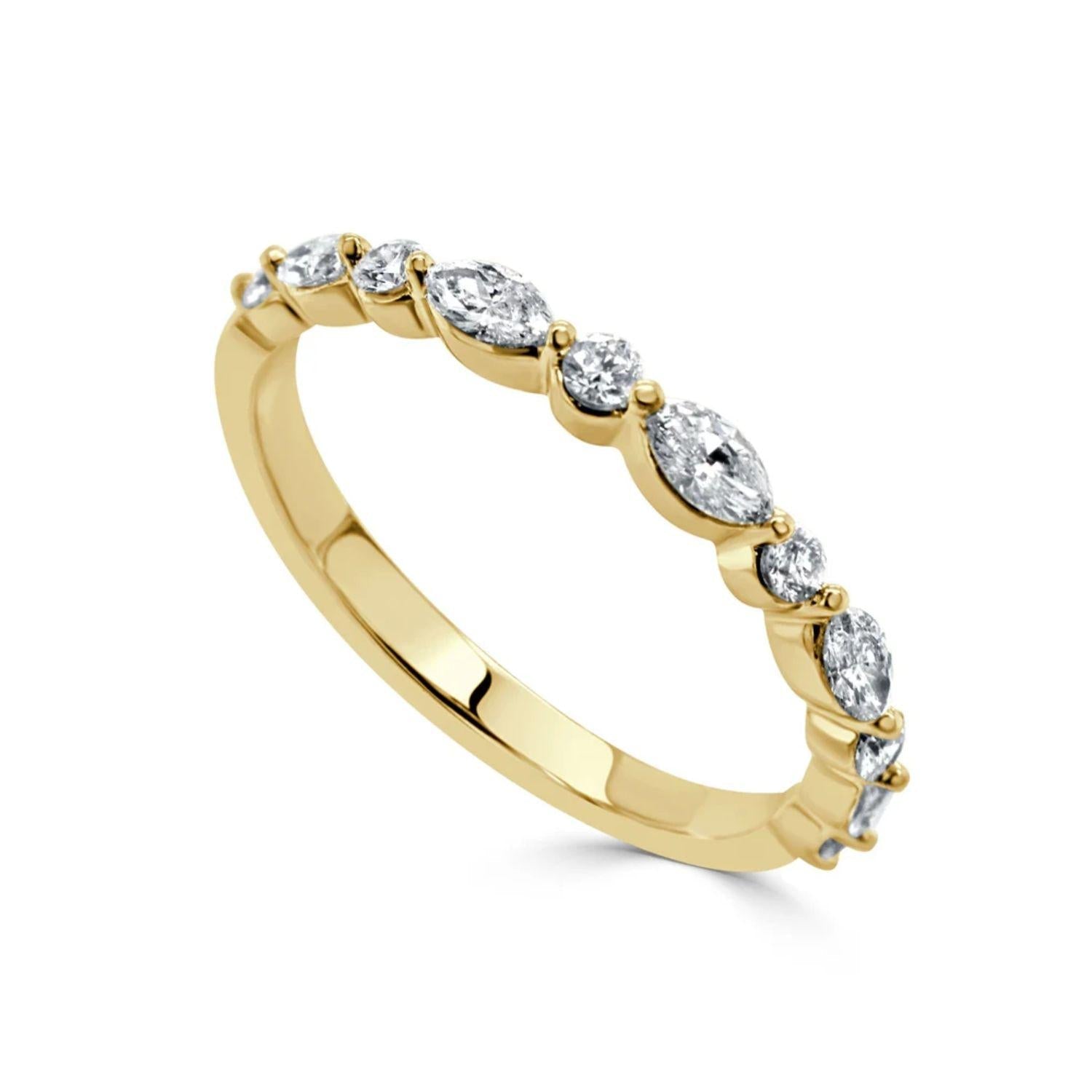 Marquise Diamond Stackable Ring