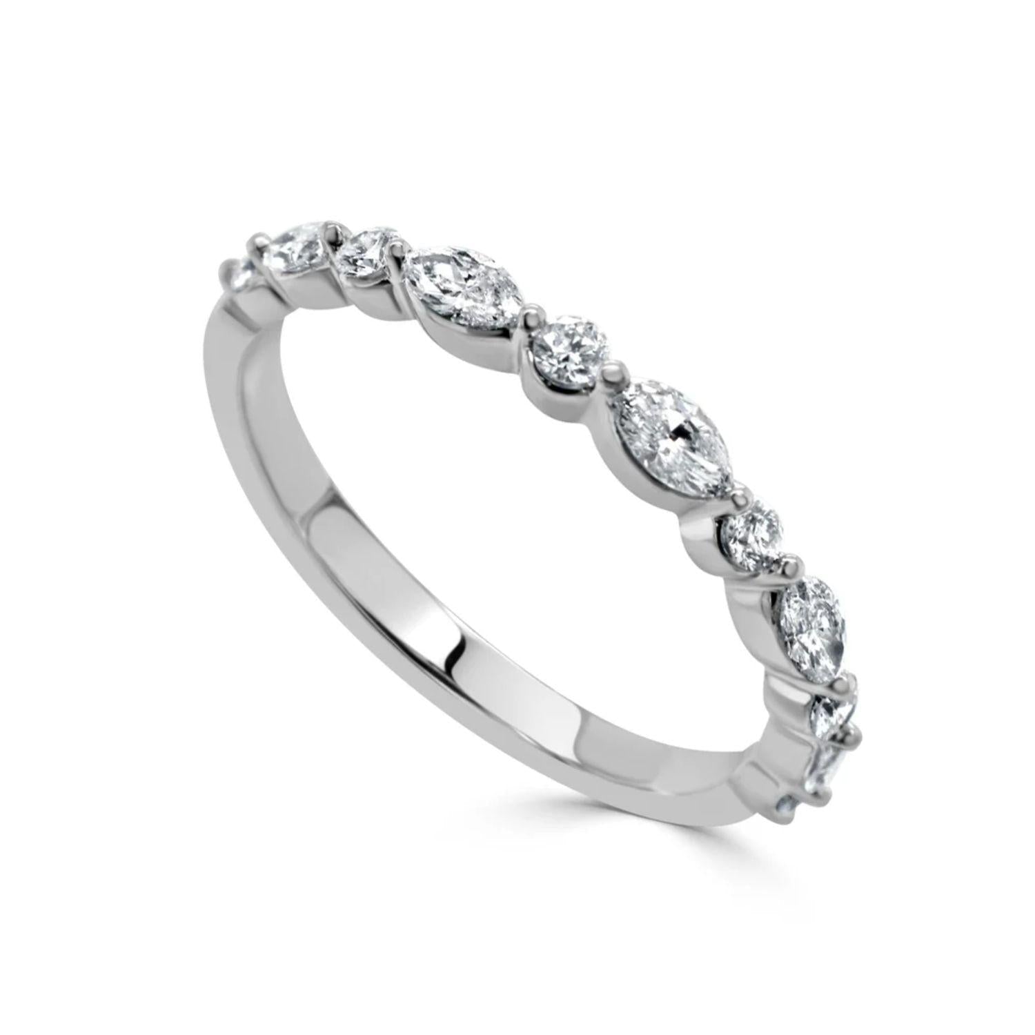 Marquise Diamond Stackable Ring