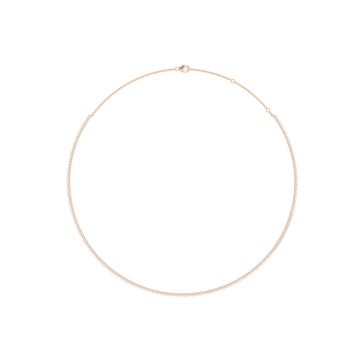 Minimalist Lab-Grown Diamond Tennis Necklace