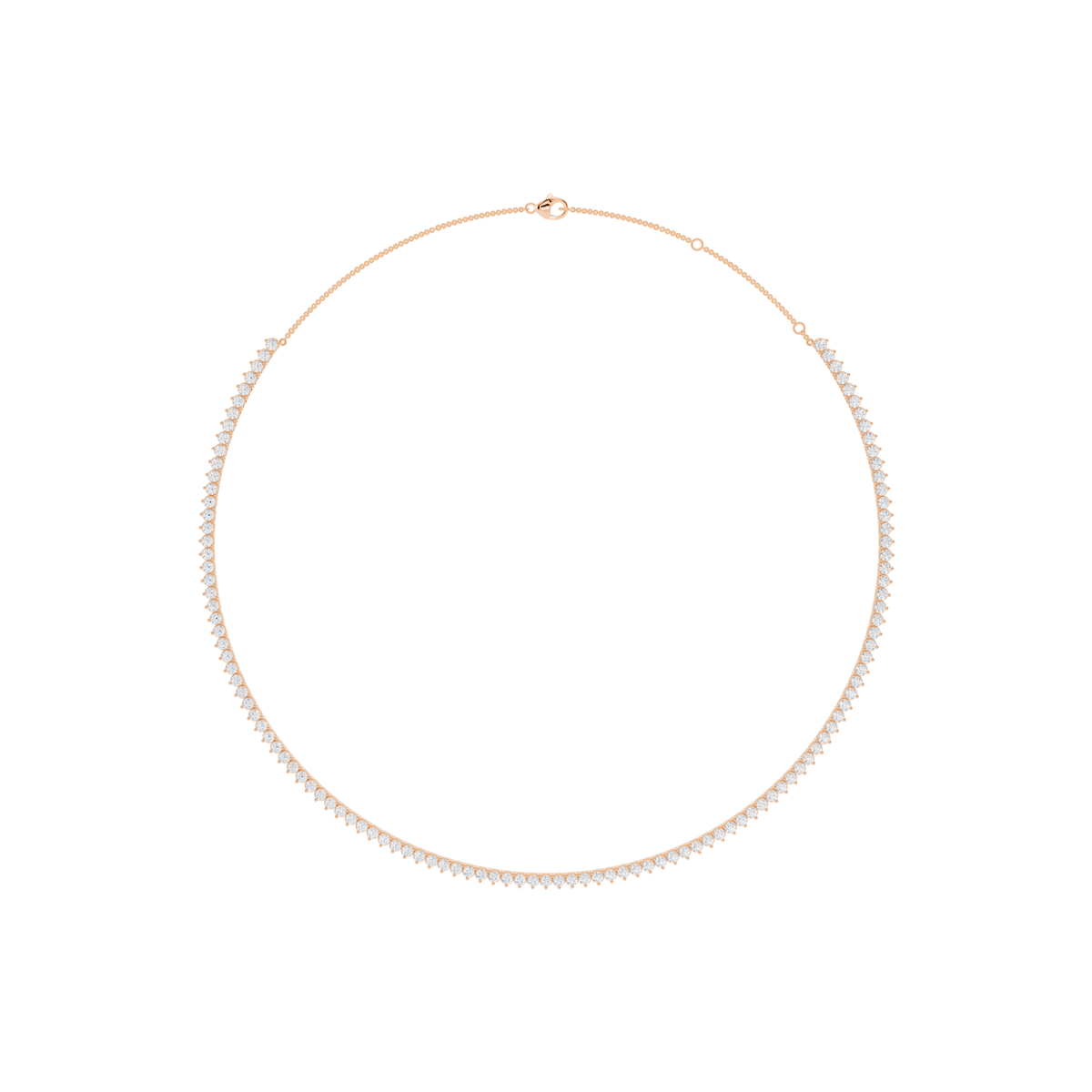 Minimalist Lab-Grown Diamond Tennis Necklace
