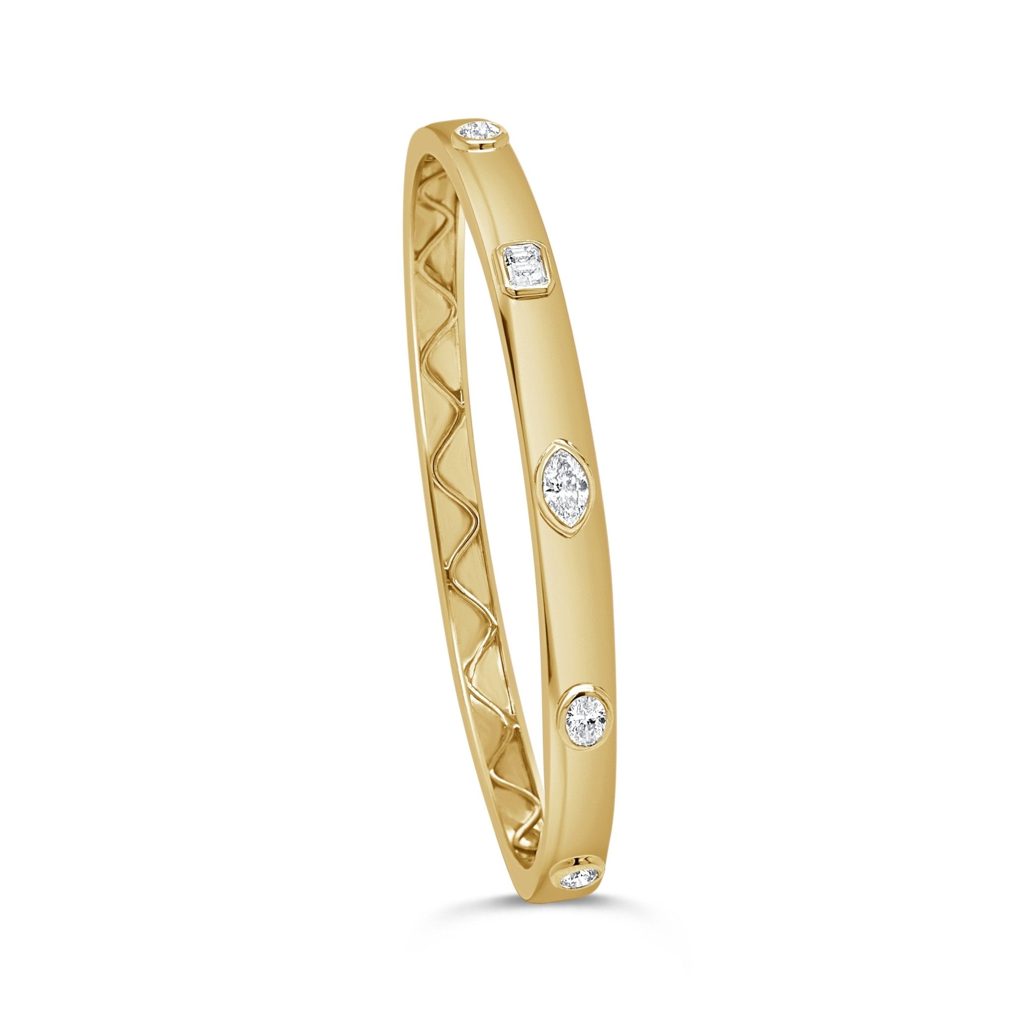 Mixed Fancy Shape Diamond Bangle