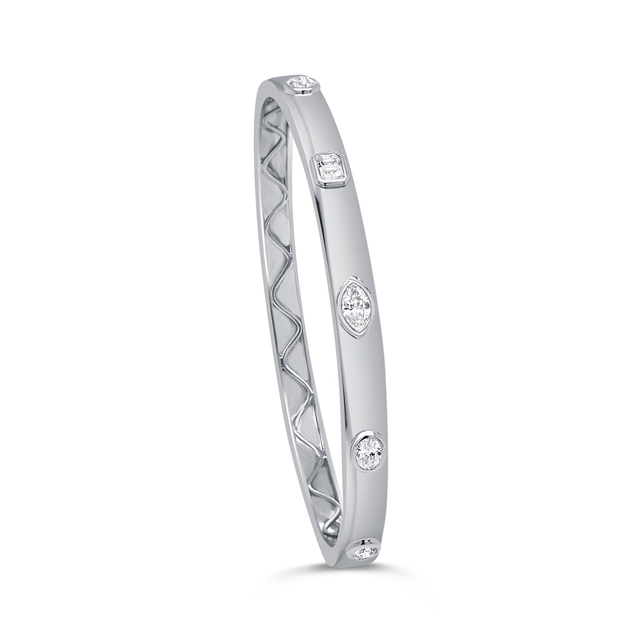 Mixed Fancy Shape Diamond Bangle