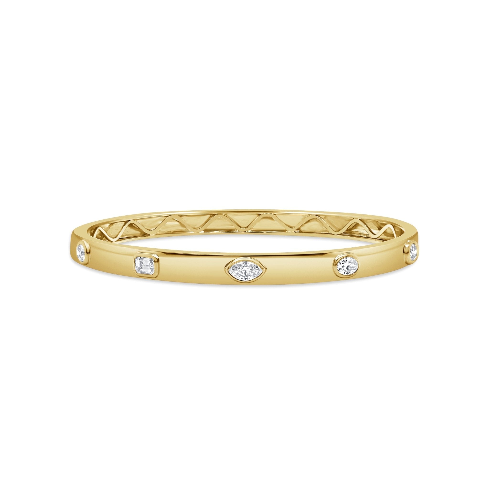 Mixed Fancy Shape Diamond Bangle