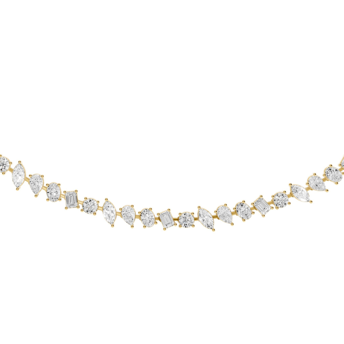 Mixed-Shape Lab-Grown Diamond Collar Necklace