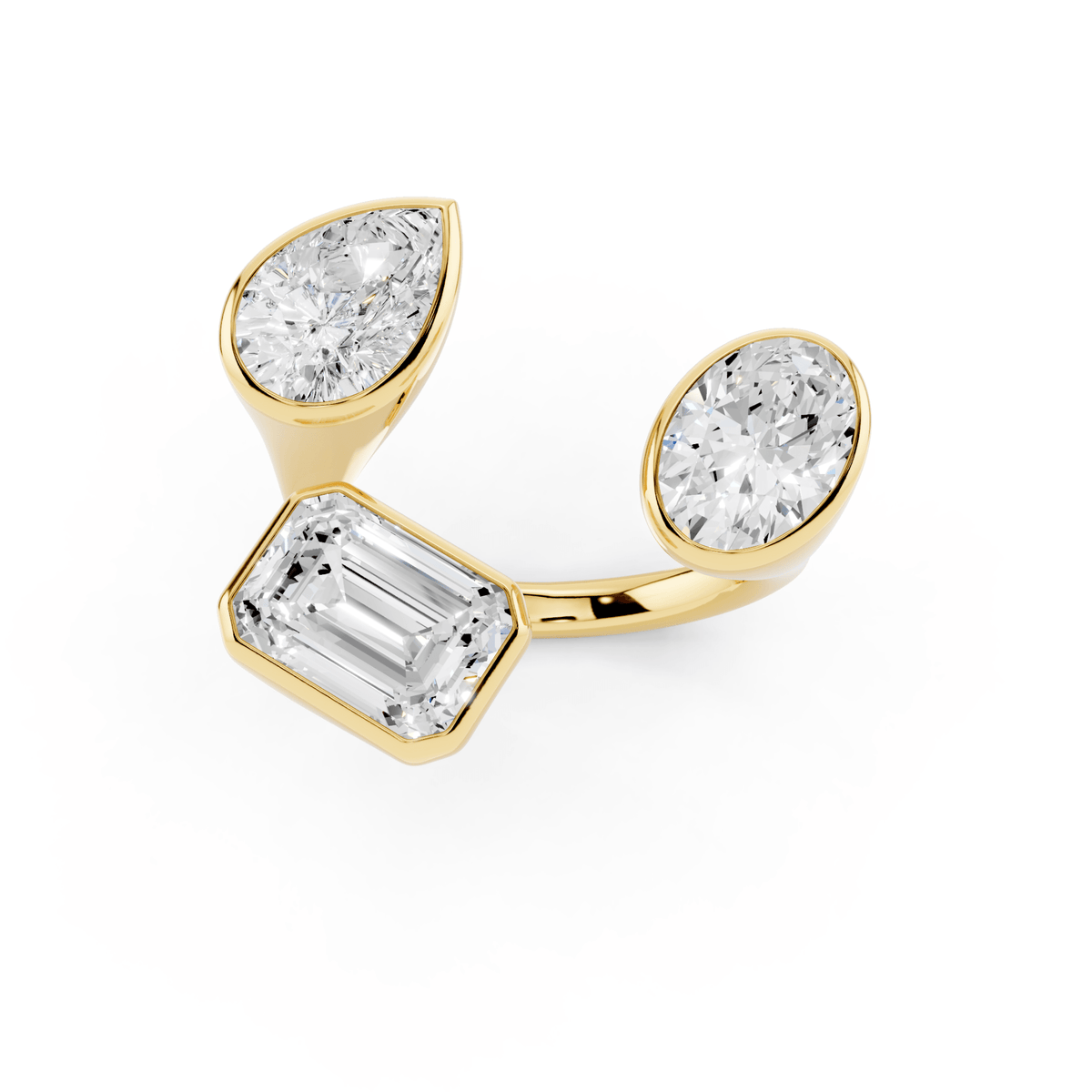 Open Mixed-Shape Lab-Grown Diamond Ring