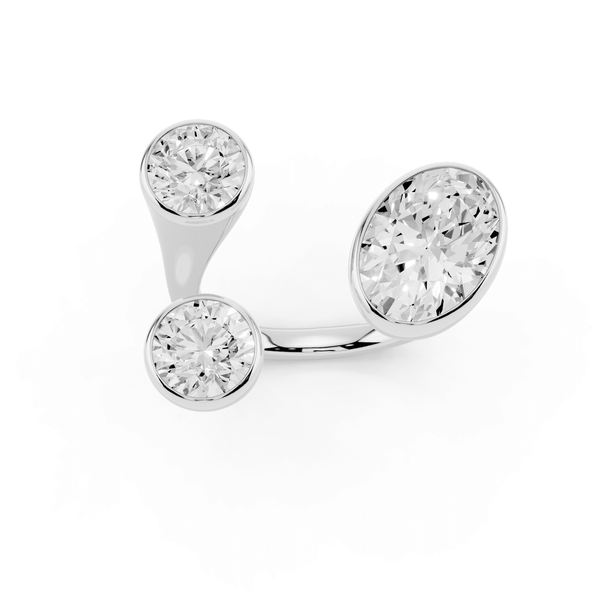 Open Oval Lab-Grown Diamond Ring