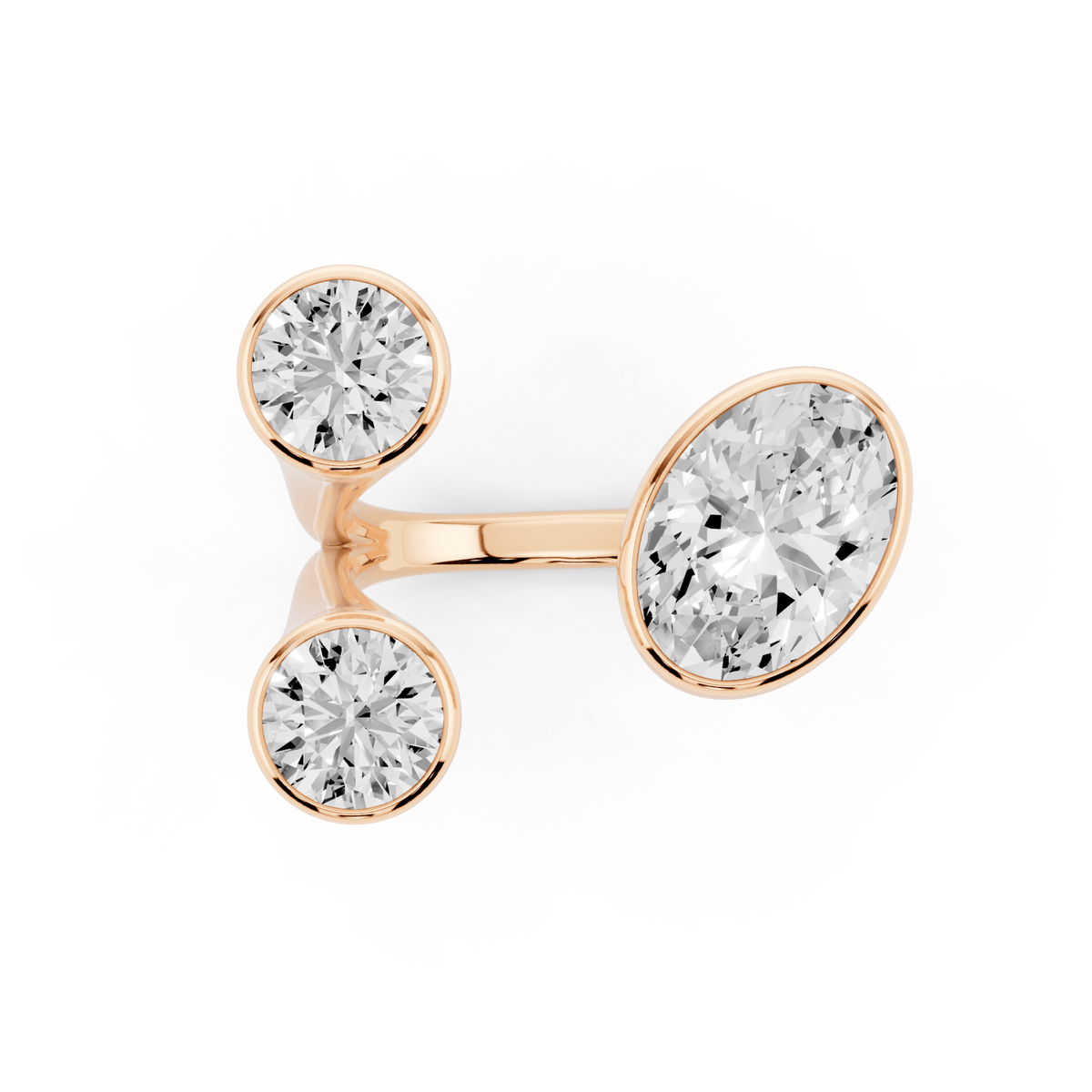 Open Oval Lab-Grown Diamond Ring