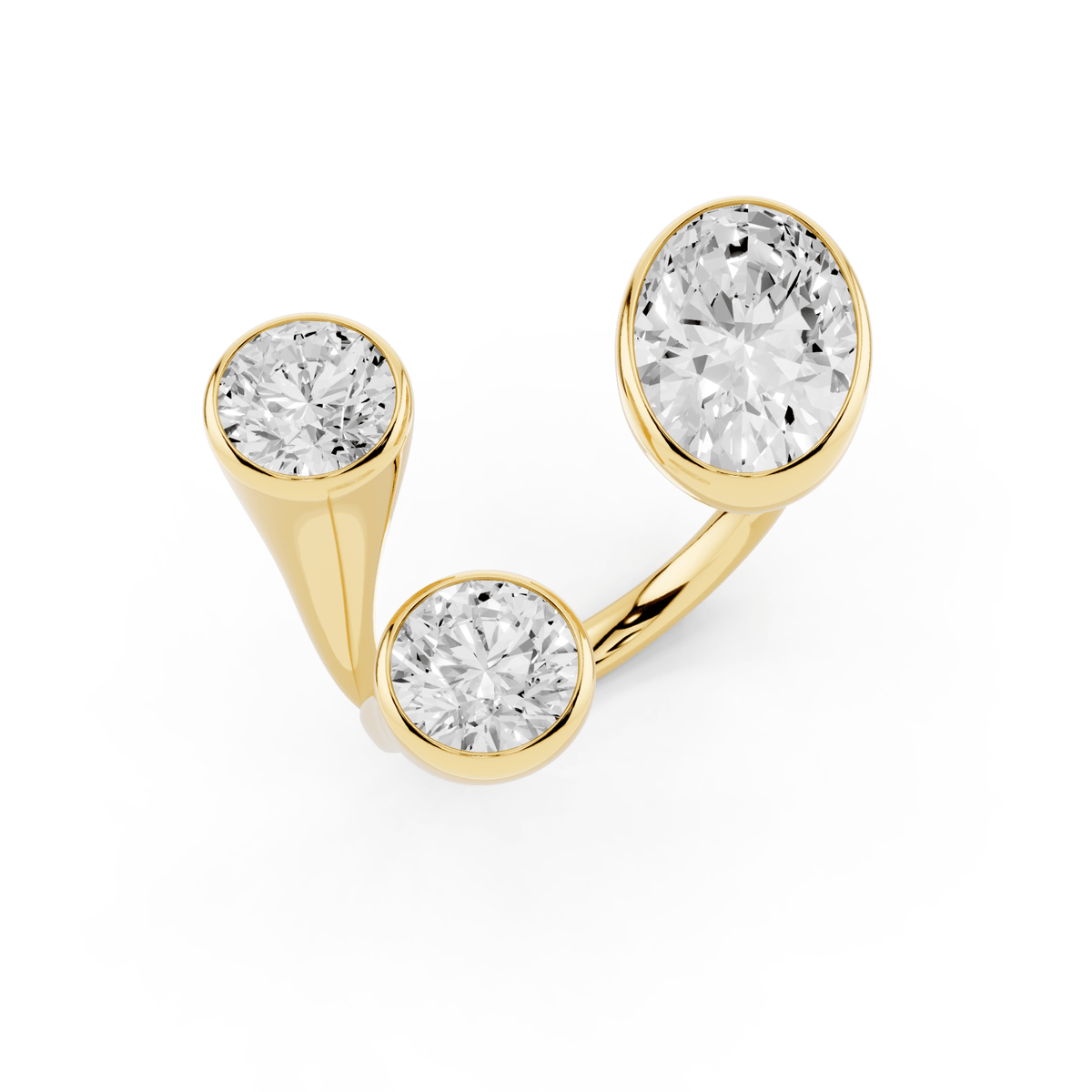 Open Oval Lab-Grown Diamond Ring