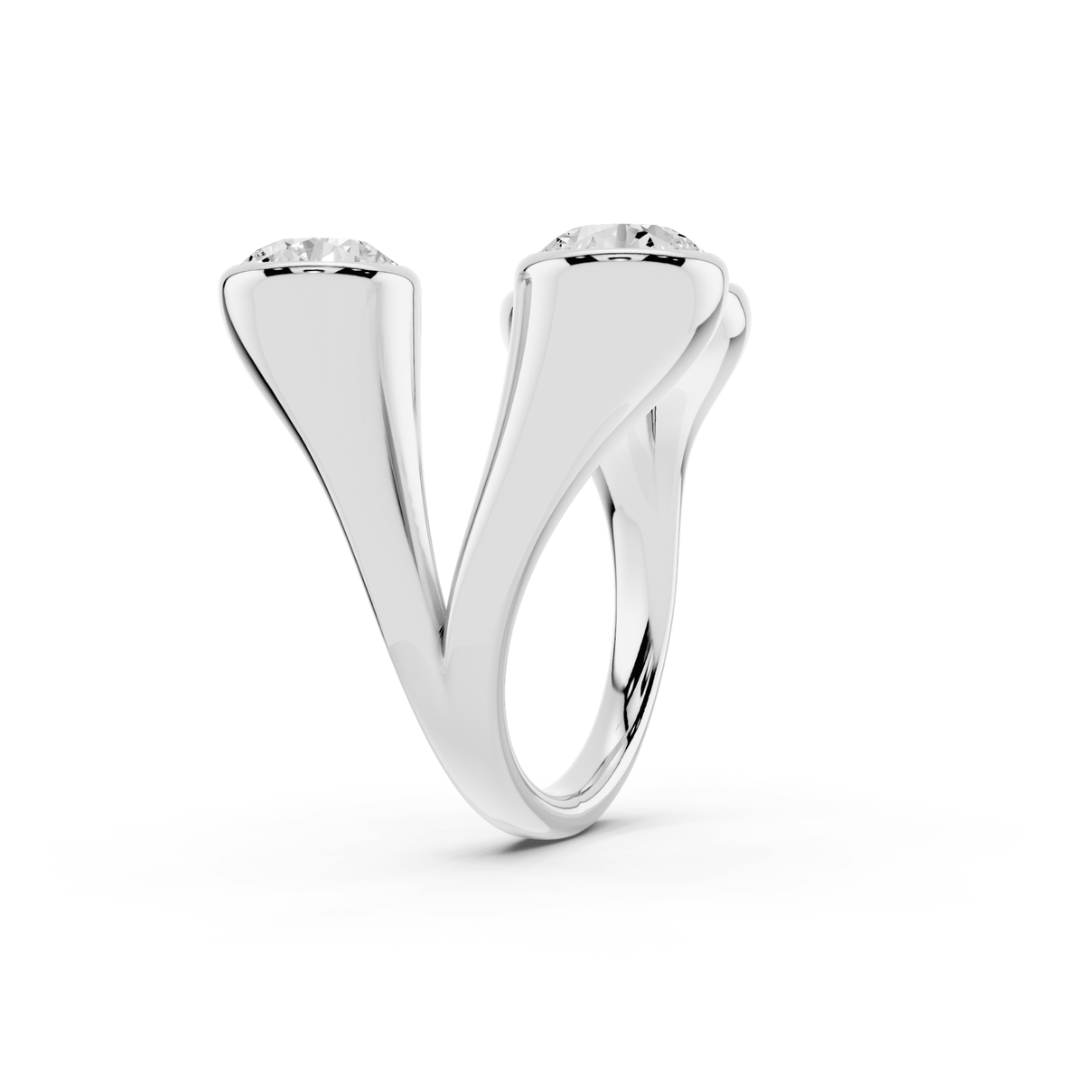 Open Oval Lab-Grown Diamond Ring