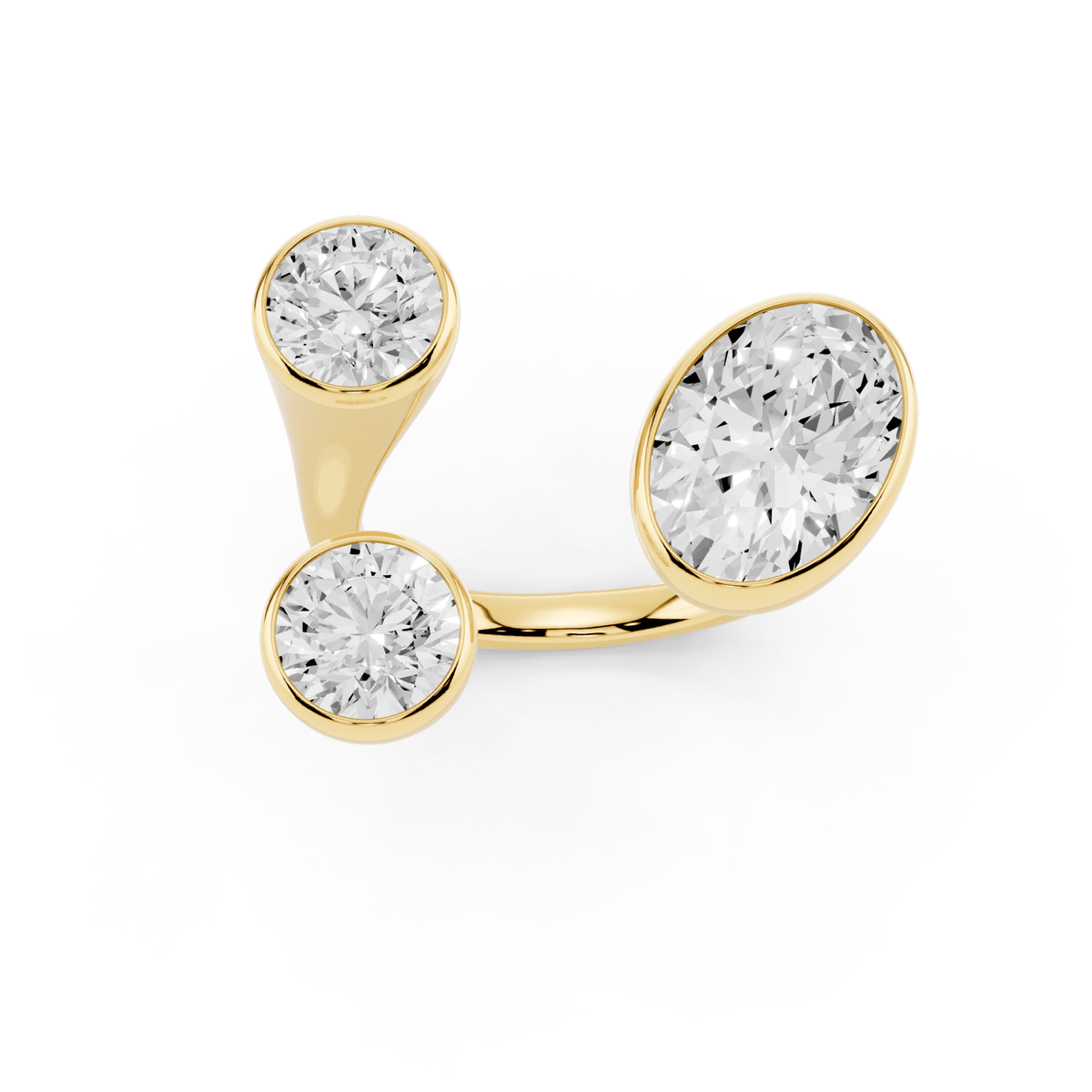 Open Oval Lab-Grown Diamond Ring