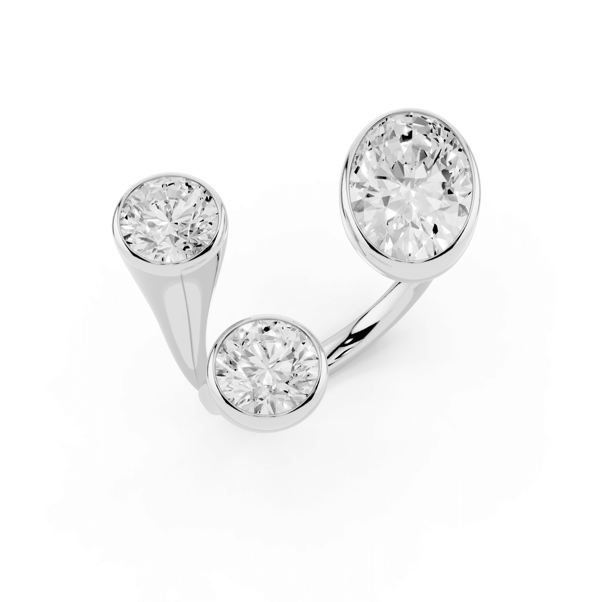 Open Oval Lab-Grown Diamond Ring