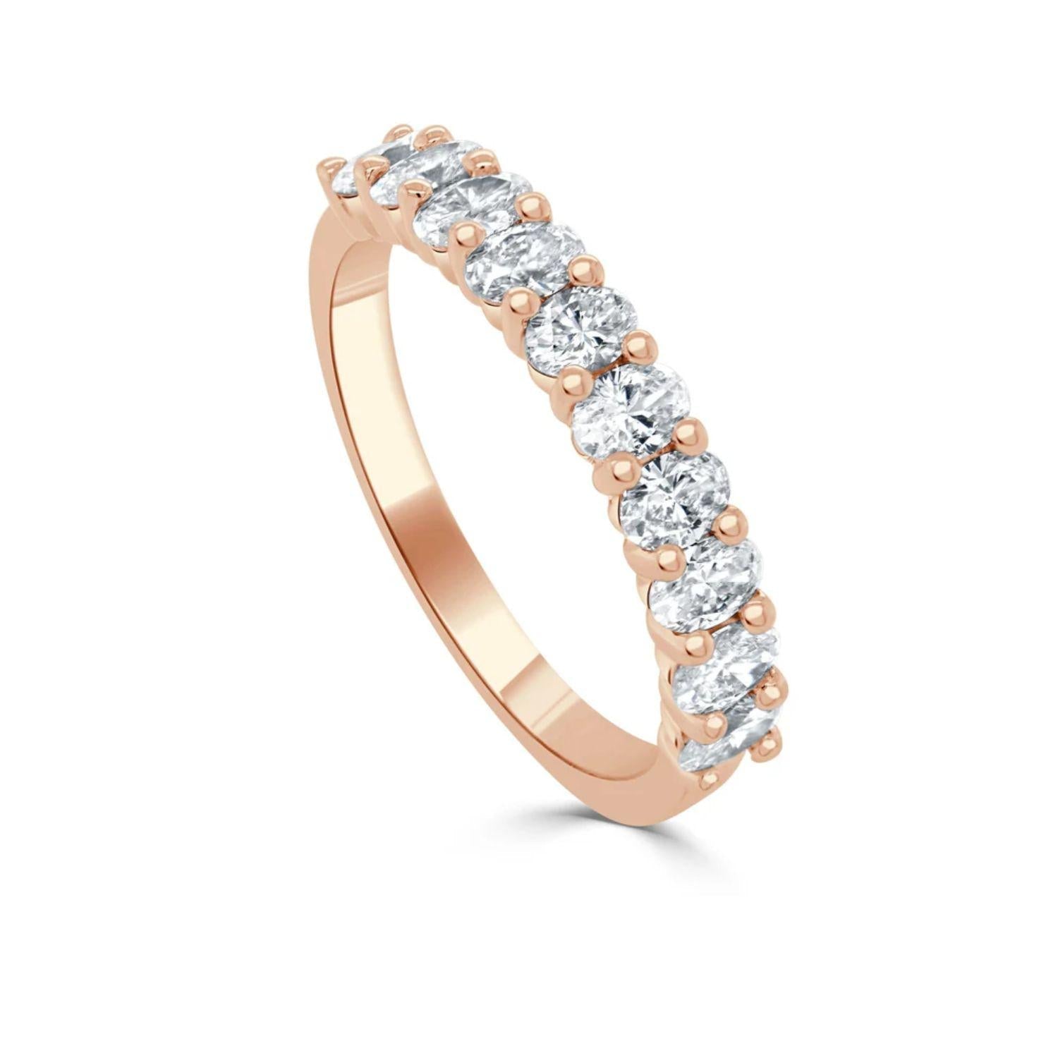 Oval - Cut Diamond Band
