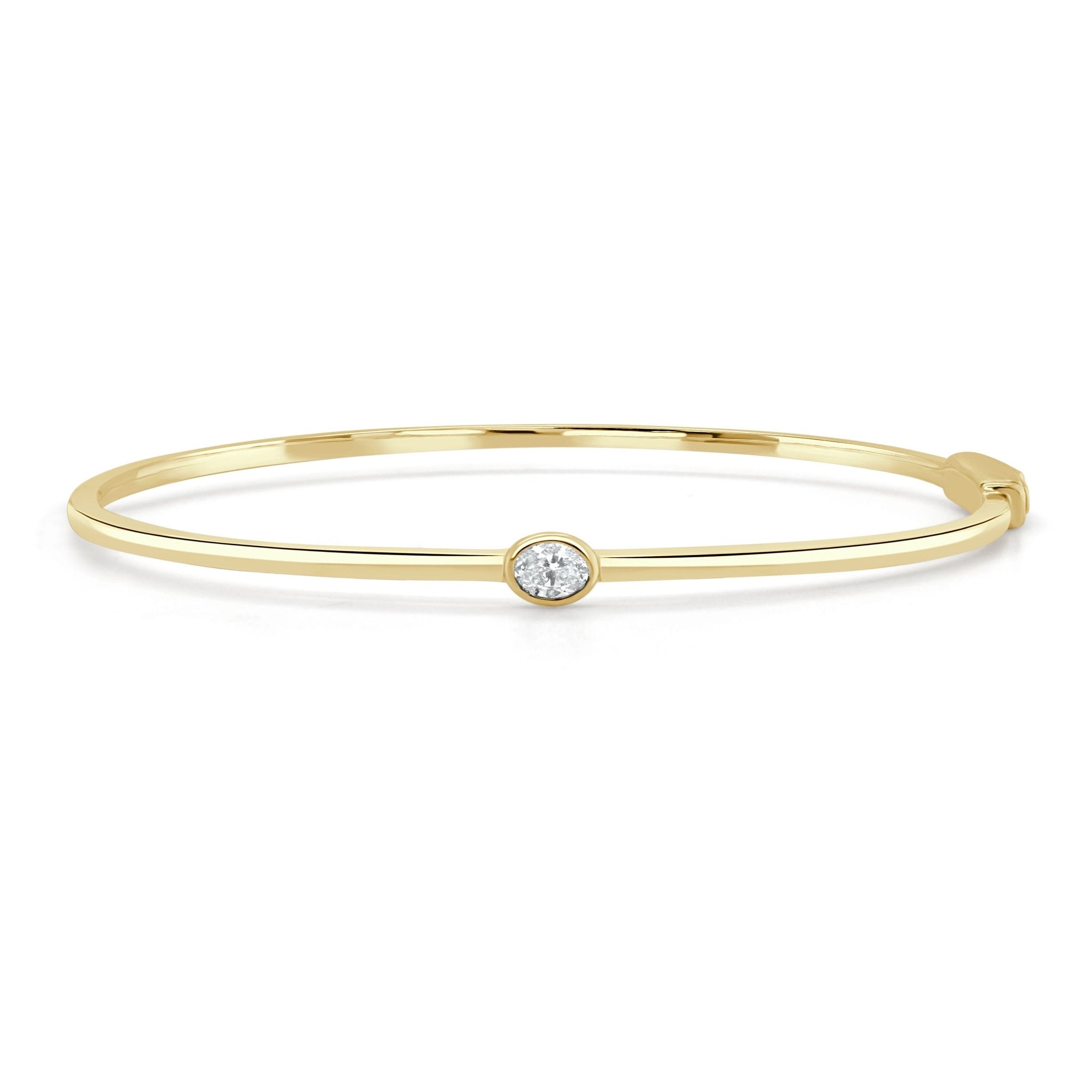 Oval Cut Diamond Bangle