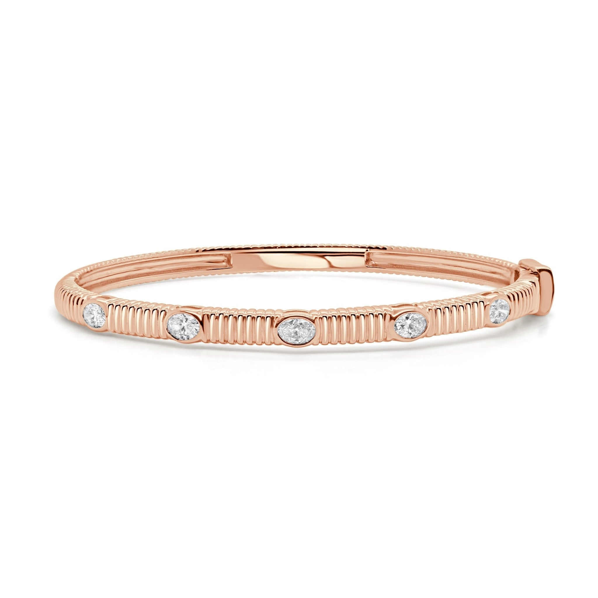 Oval Cut Diamond Bangle