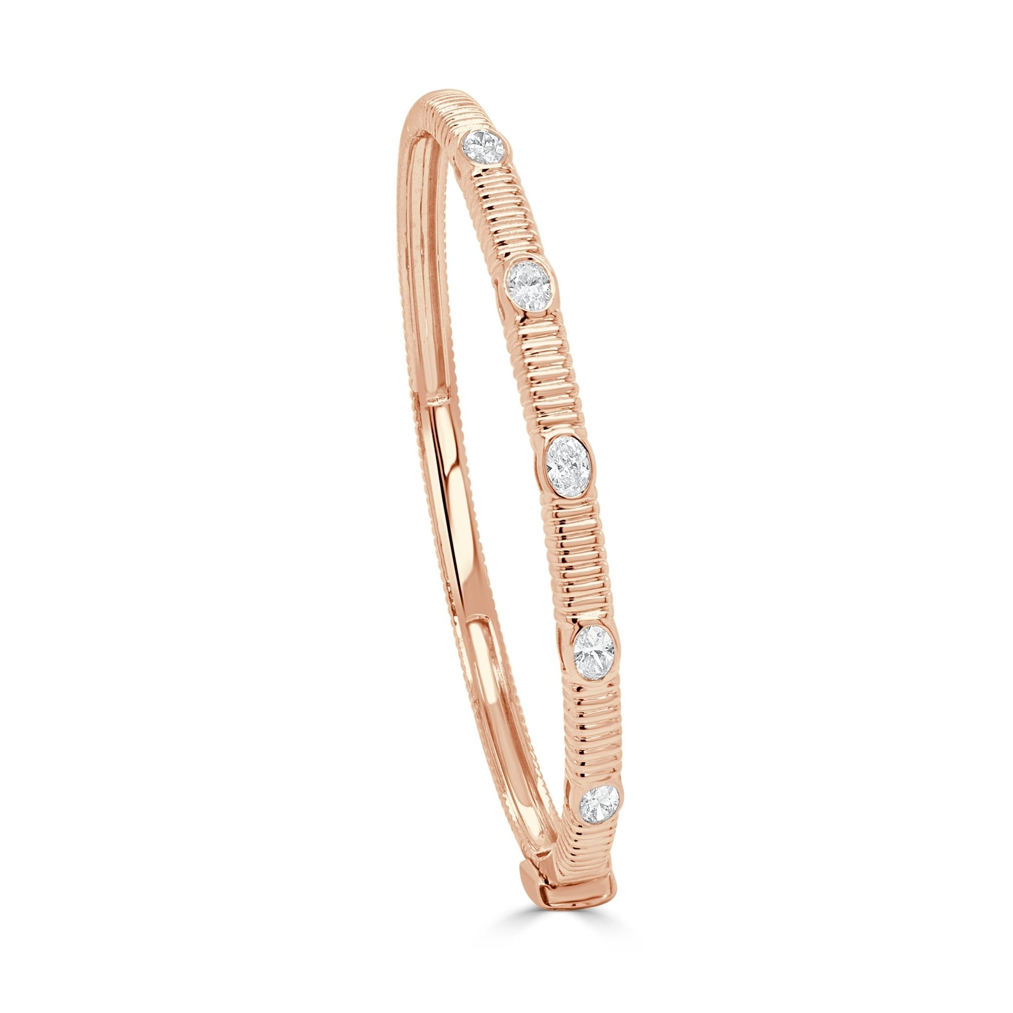 Oval Cut Diamond Bangle